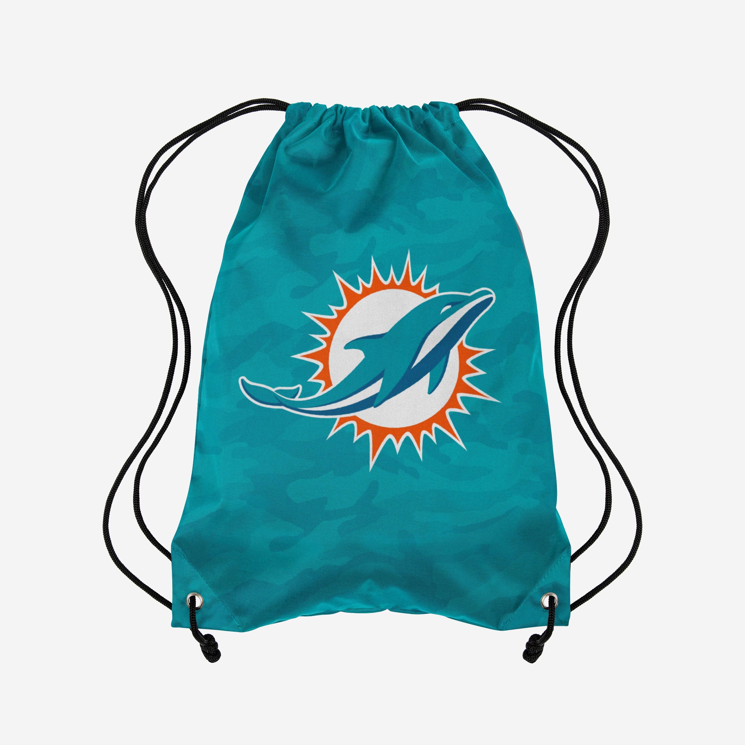 Miami Dolphins Big Logo Camo Drawstring Backpack - Stand Out in Style!