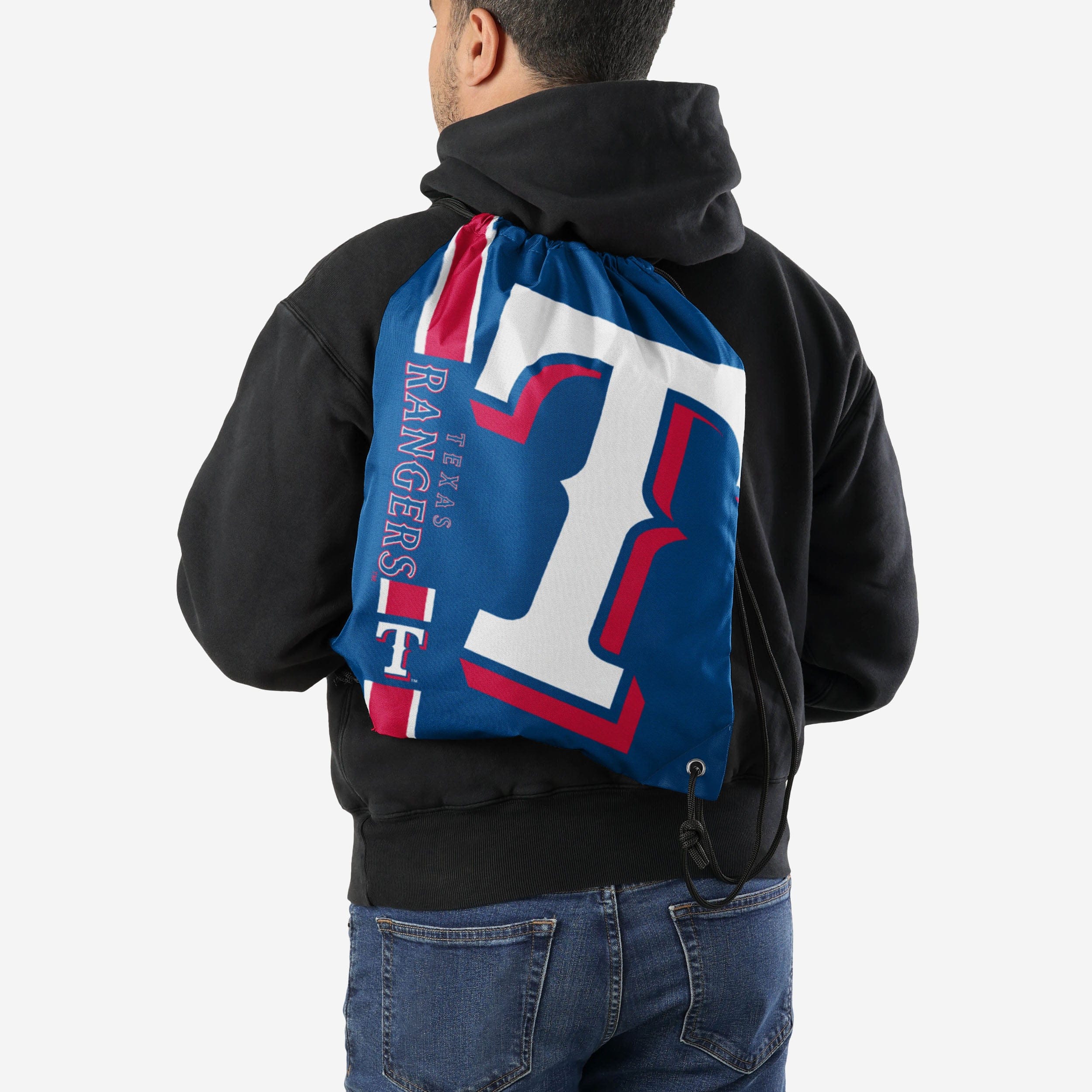 Texas Rangers Big Logo Drawstring Backpack - Show Your Team Spirit!