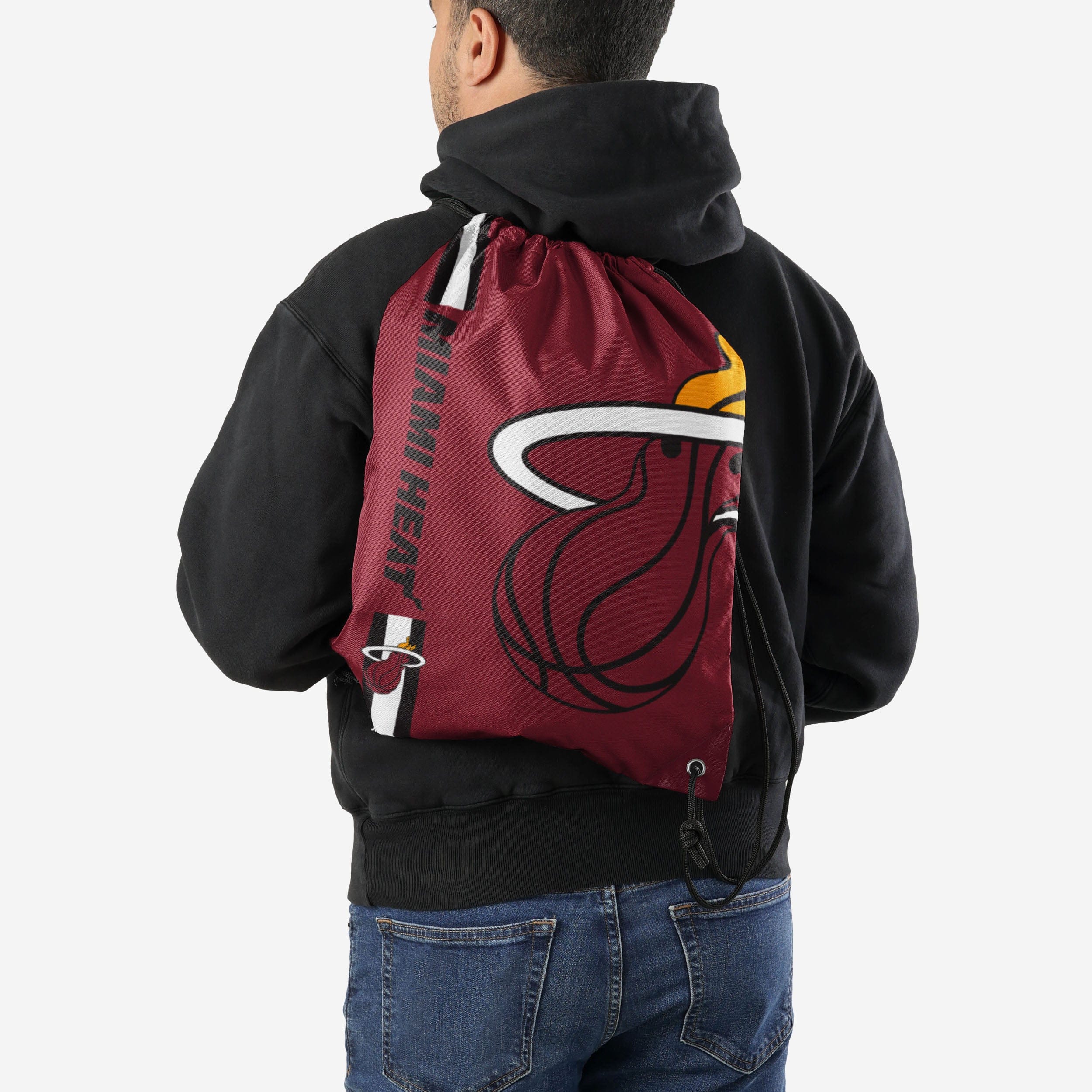 Miami Heat Big Logo Drawstring Backpack - Show Your Team Pride!