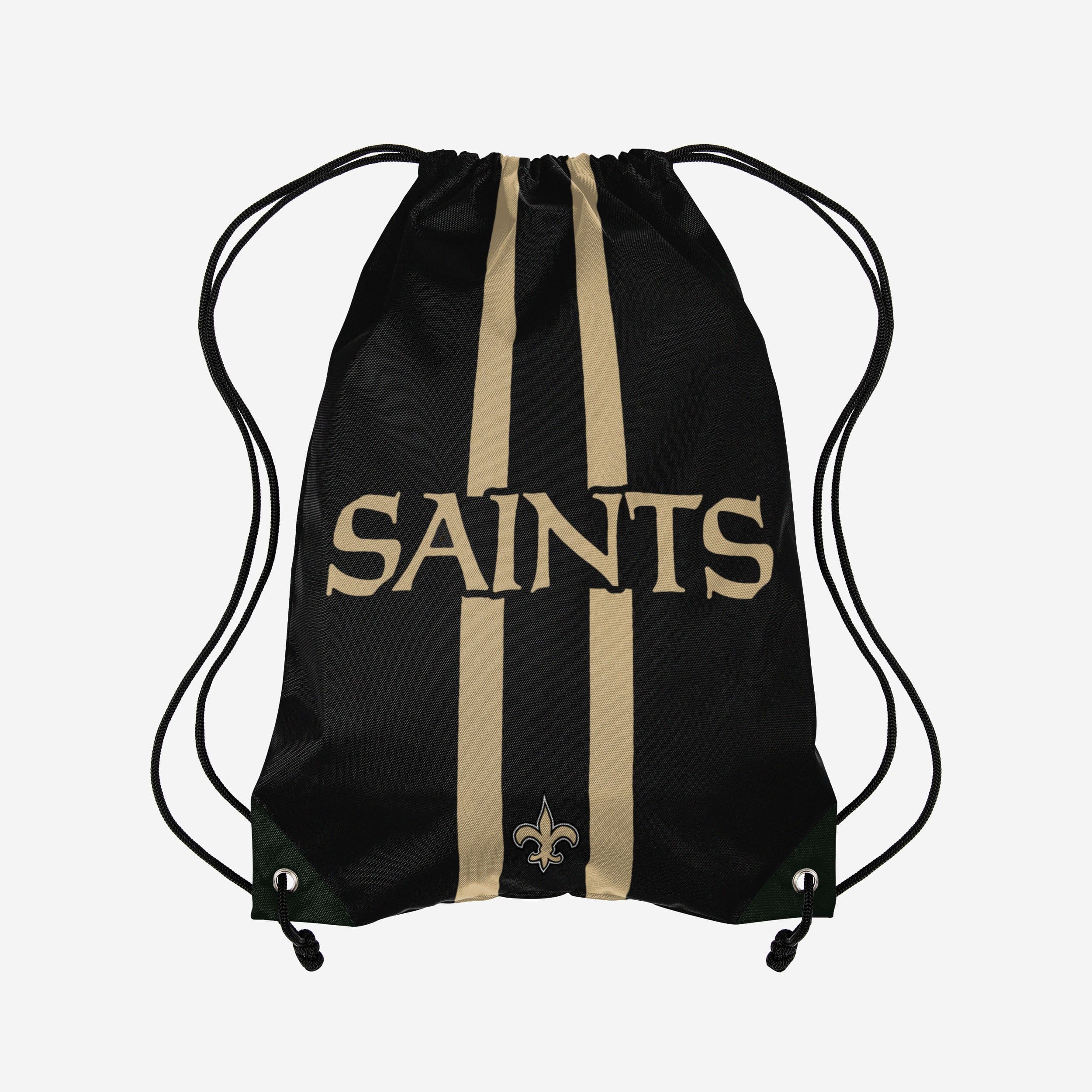 New Orleans Saints Team Stripe Wordmark Drawstring Backpack - Gear Up in Style!