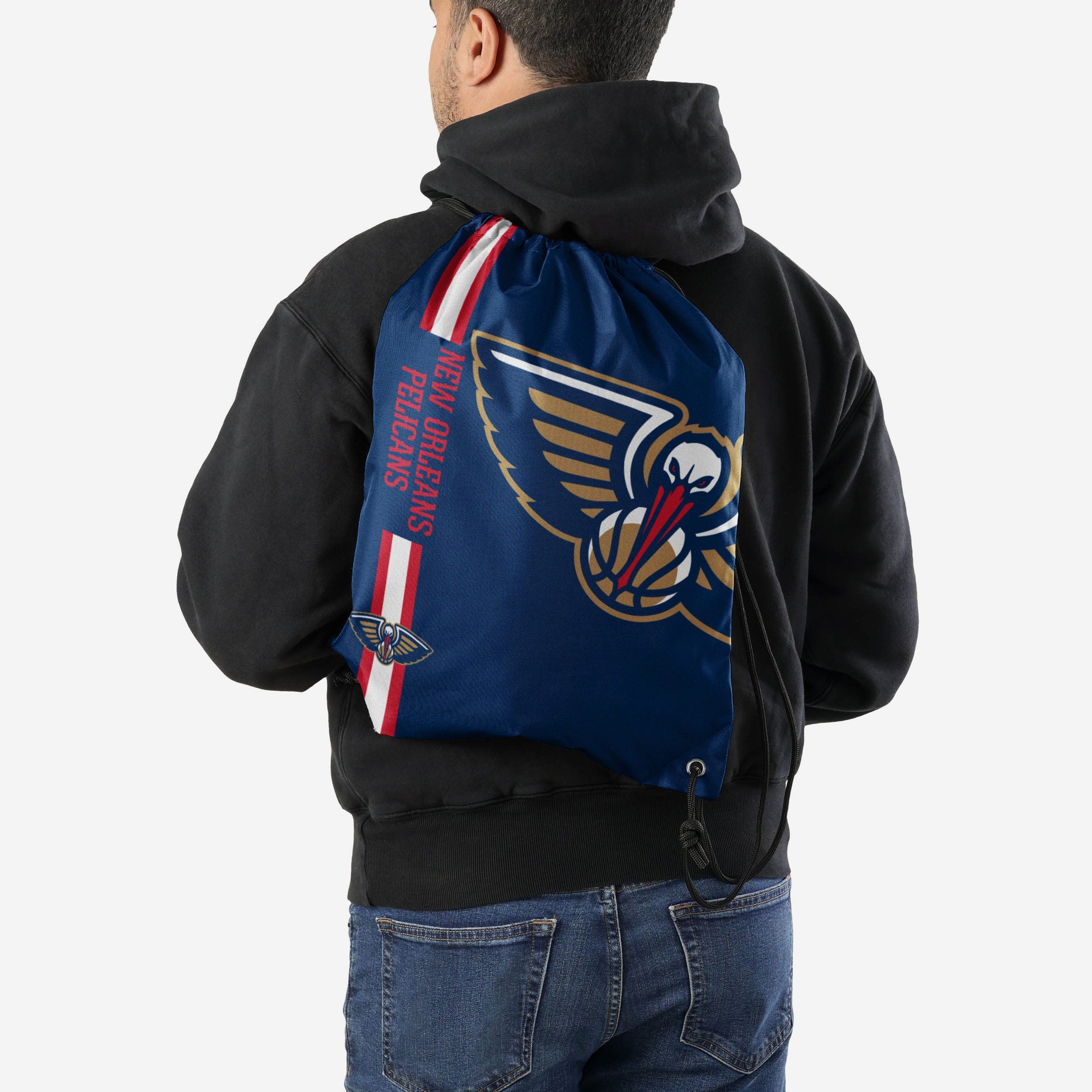 New Orleans Pelicans Big Logo Drawstring Backpack - Show Your Team Spirit!