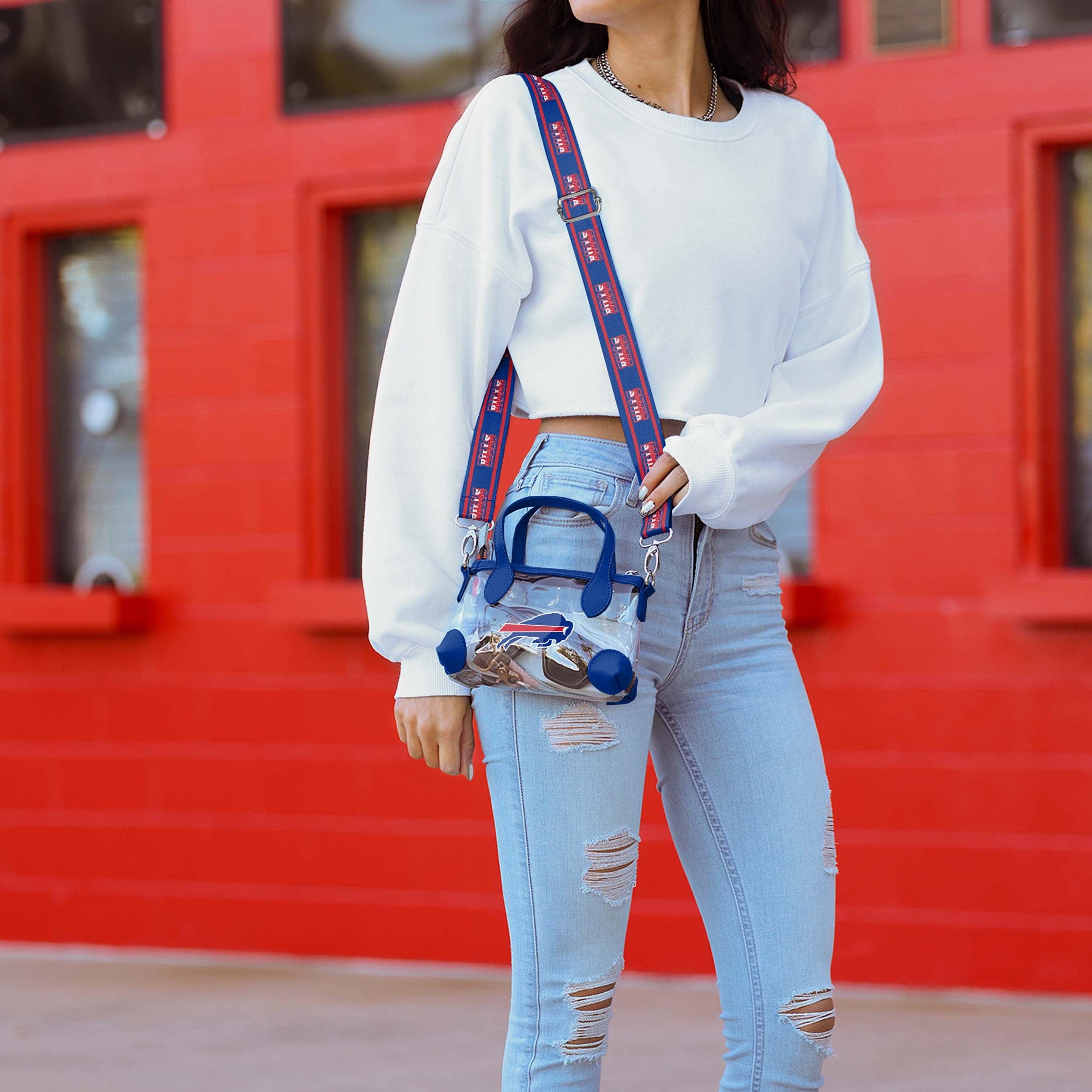 Exciting Buffalo Bills Big Logo Clear Crossbody Mini Purse