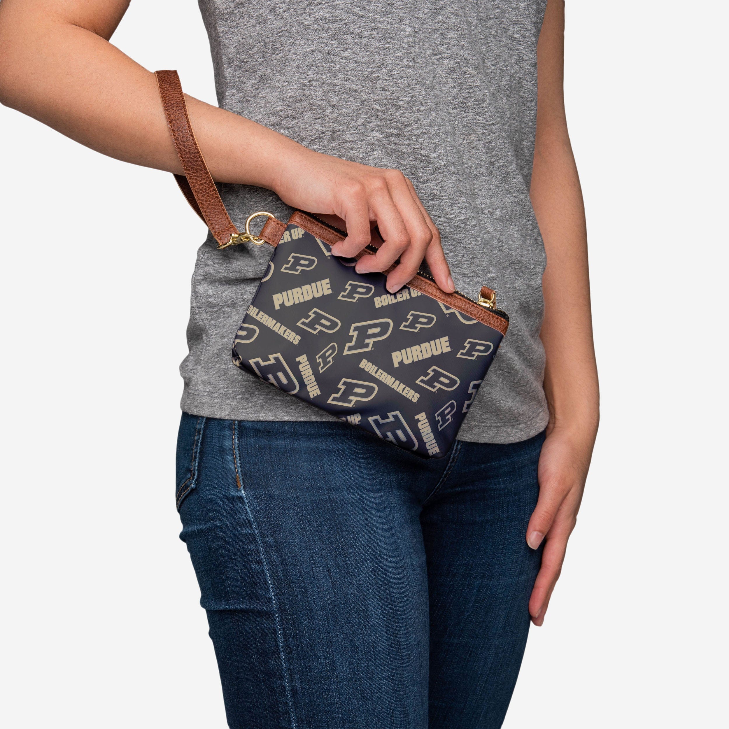 Stylish Purdue Boilermakers Repeat Logo Wristlet - Must - Have for Fans