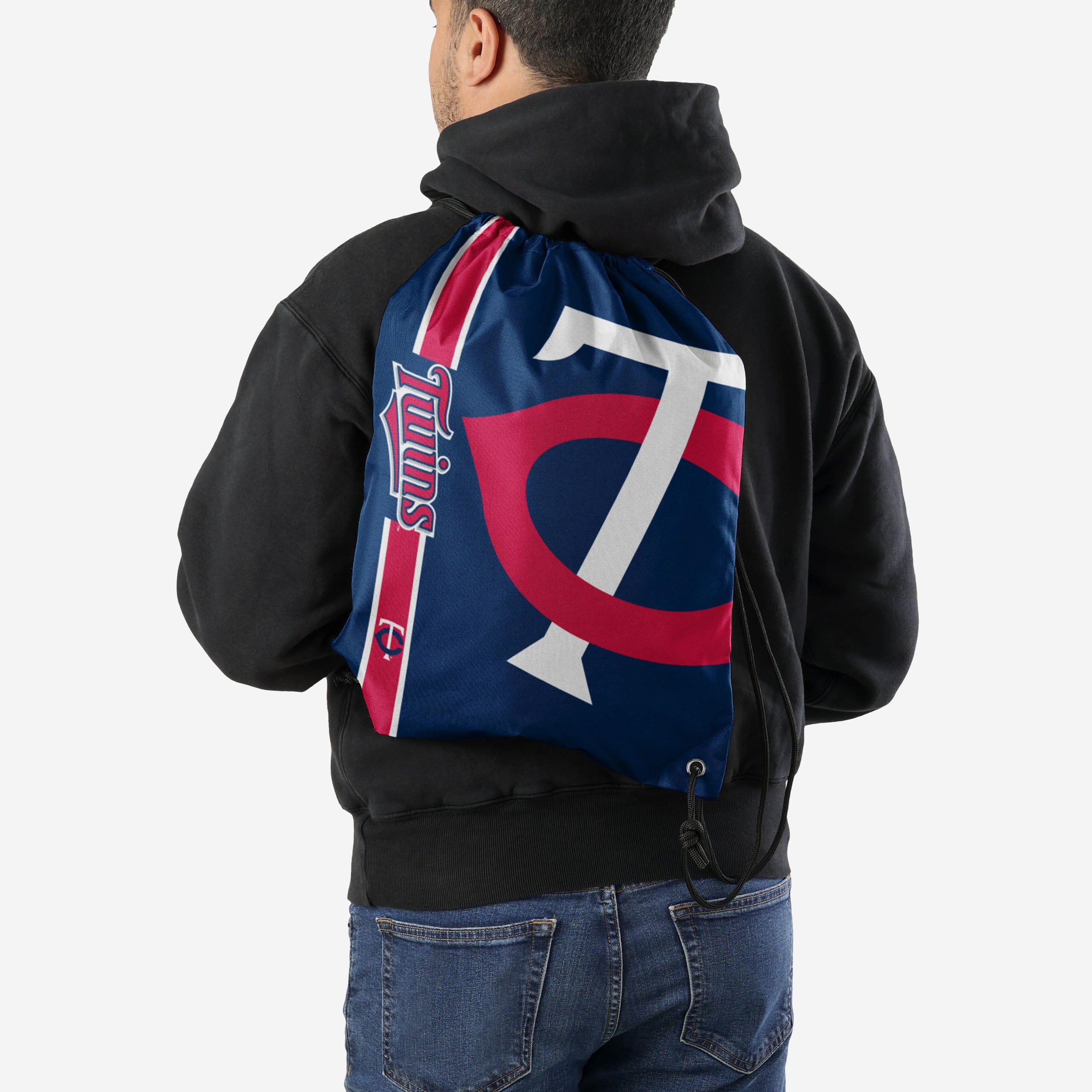Exciting Minnesota Twins Big Logo Drawstring Backpack - Show Your Team Pride!