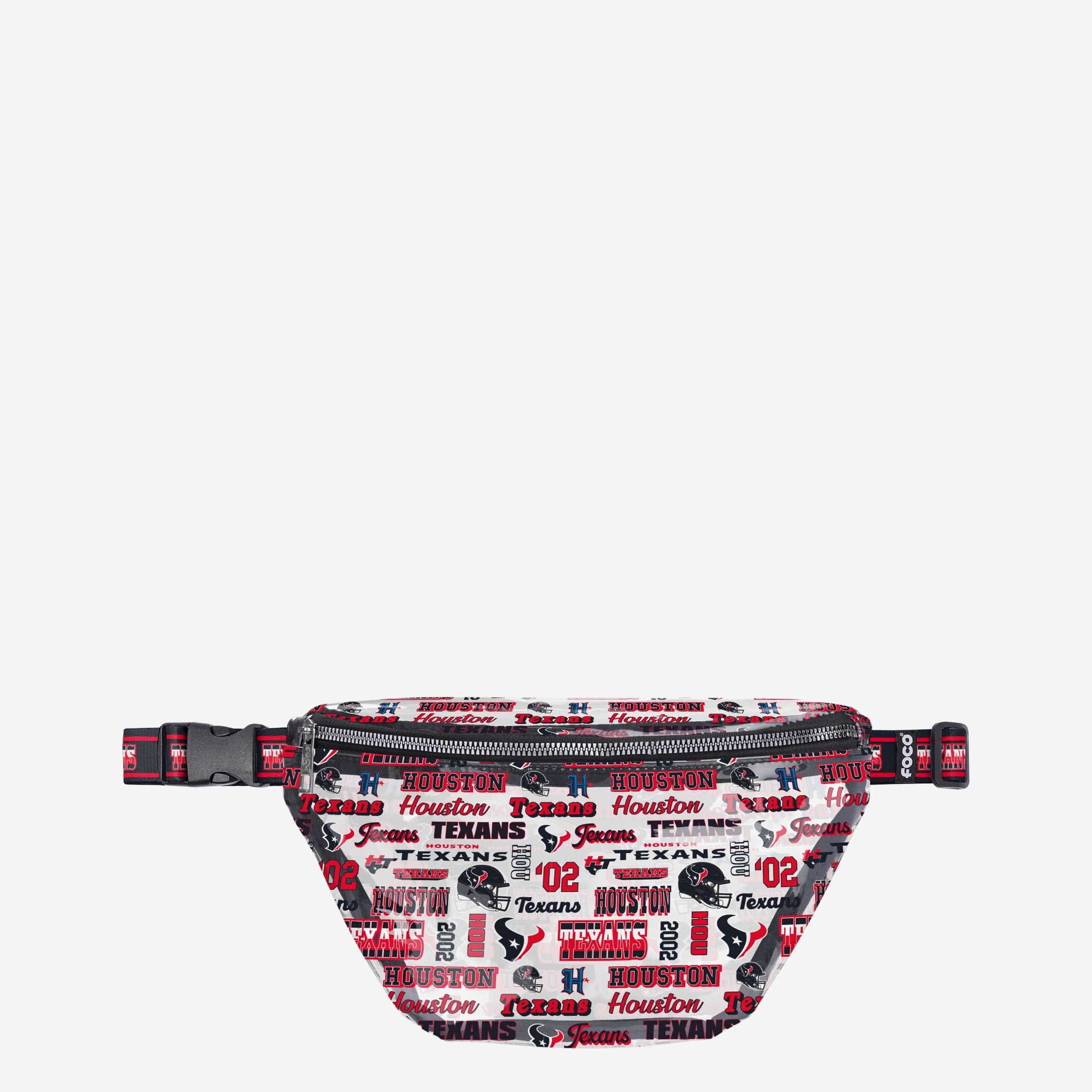 Houston Texans Retro Print Clear Fanny Pack: A Must - Have for Fans!