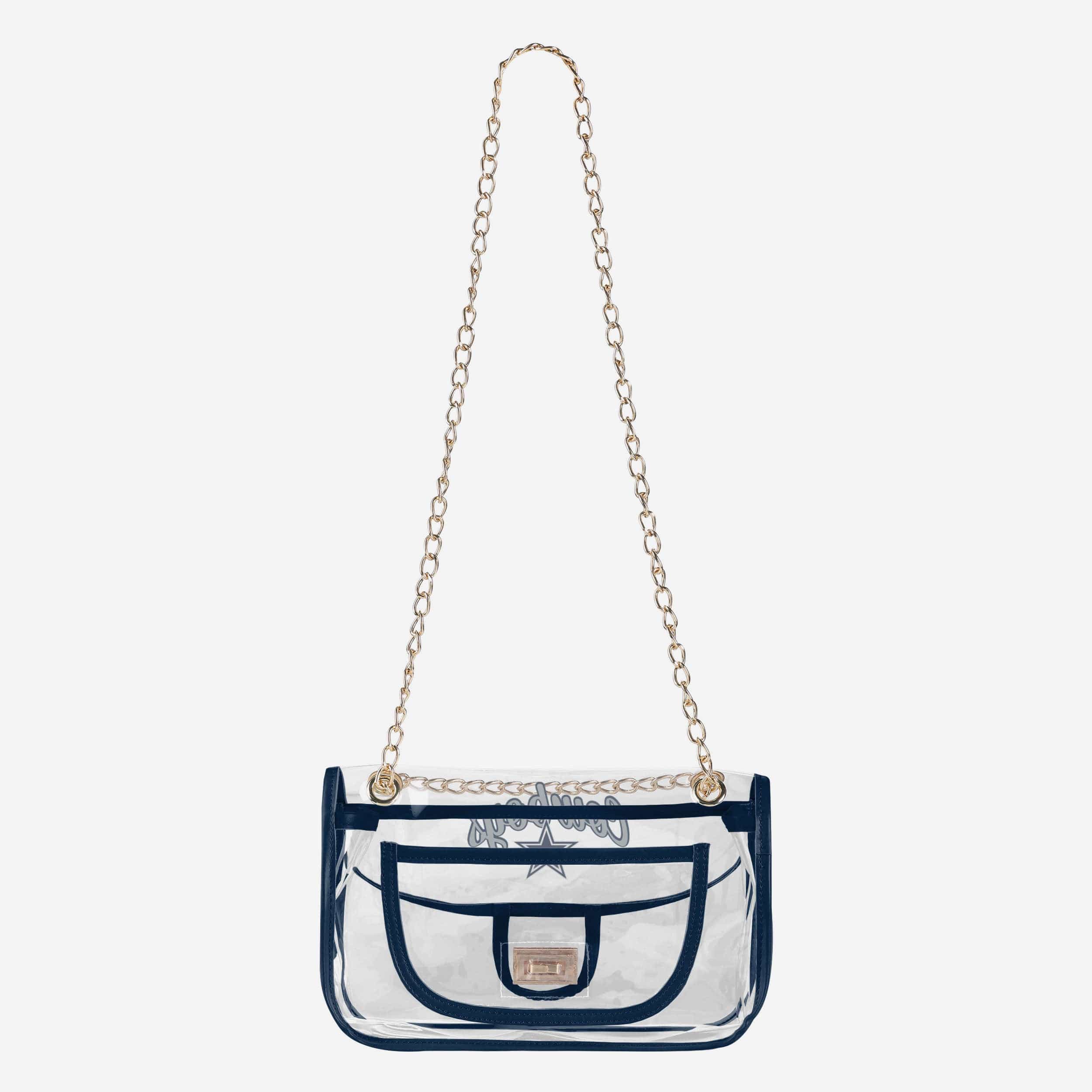 Glamorous Dallas Cowboys Clear Crossbody Chain Bag