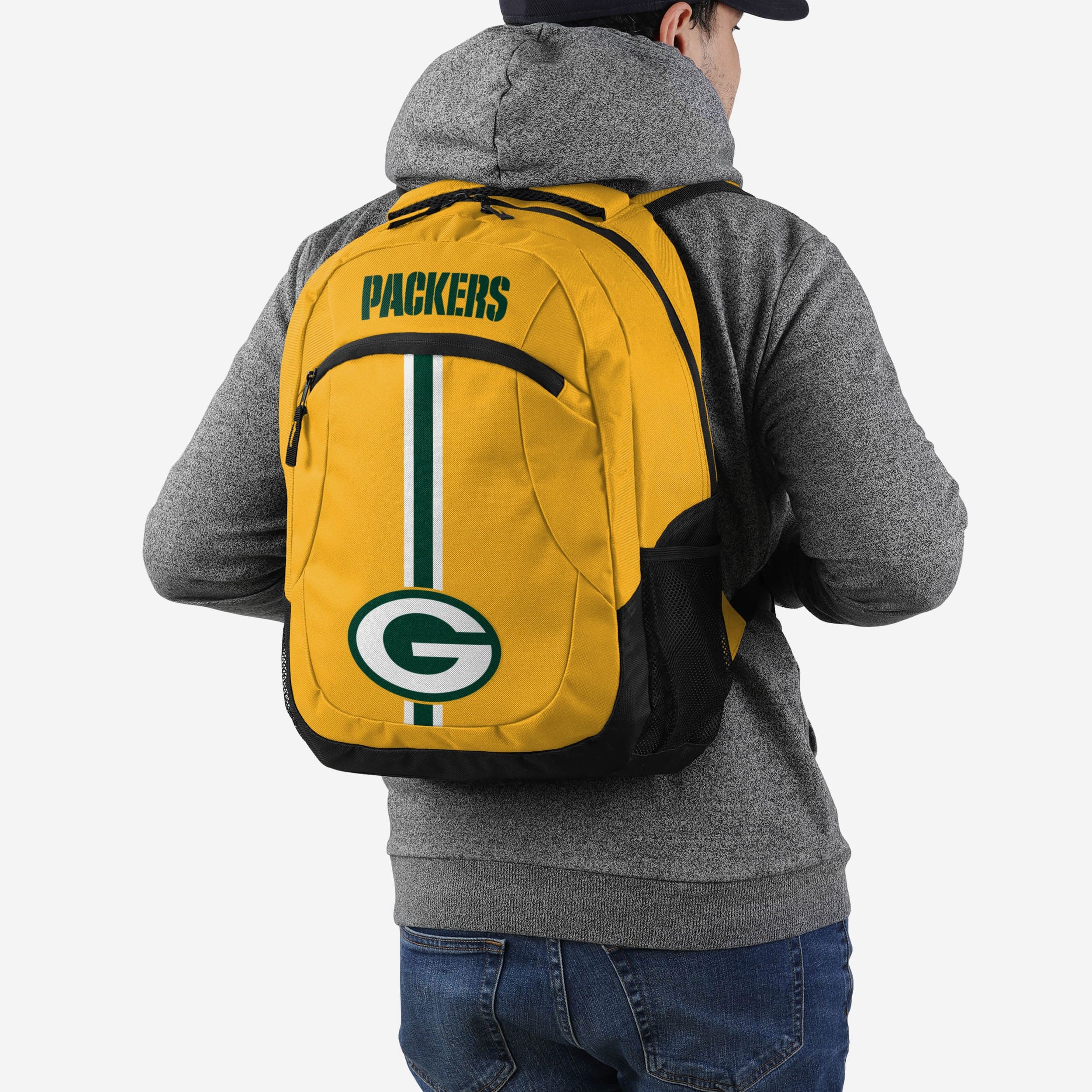 Green Bay Packers Yellow Alternate Color Action Backpack - Game Day Essential