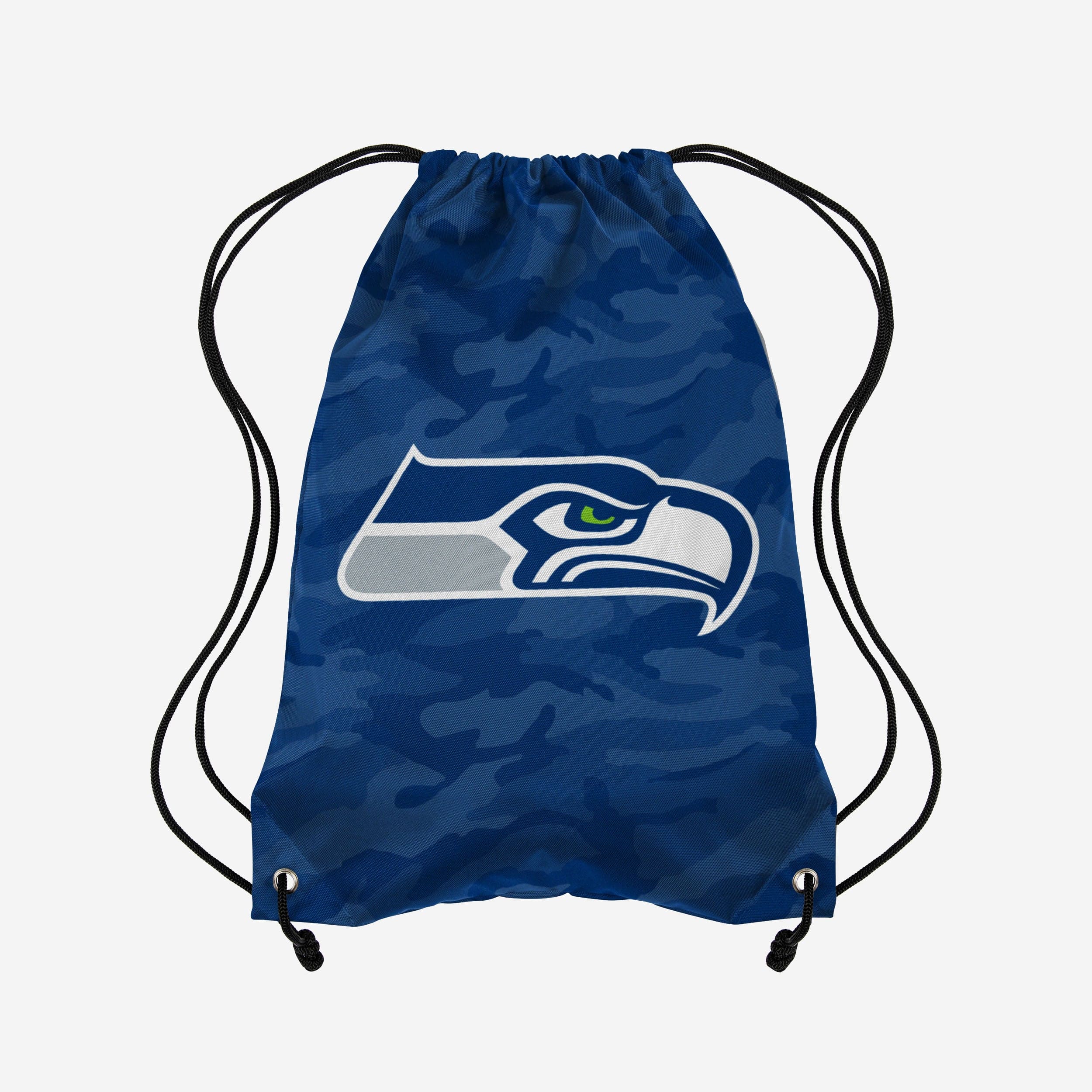 Seattle Seahawks Big Logo Camo Drawstring Backpack - Stand Out with Team Spirit!