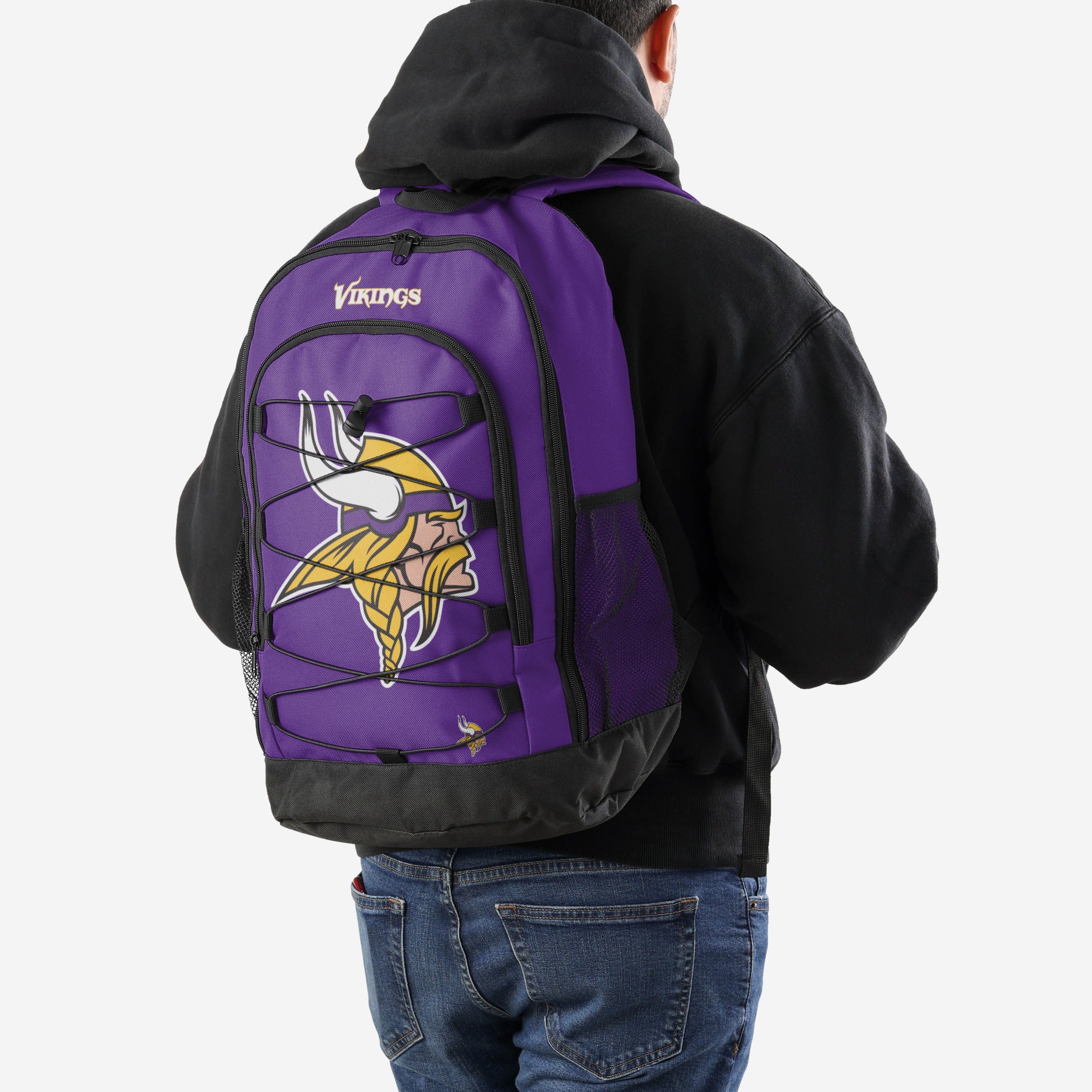 Minnesota Vikings Big Logo Bungee Backpack - Show Your Team Spirit!