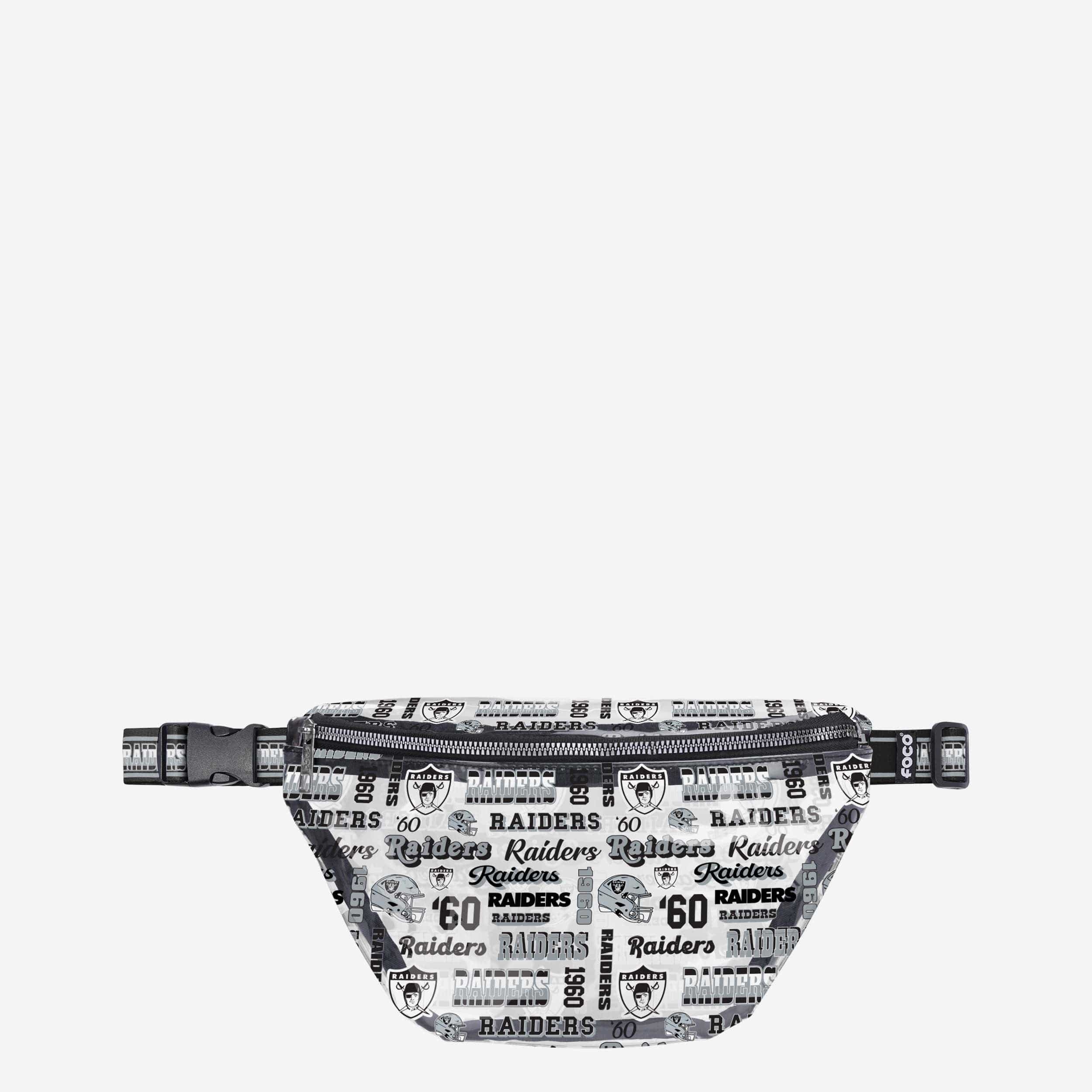 Las Vegas Raiders Retro Print Clear Fanny Pack - A Must - Have for Fans