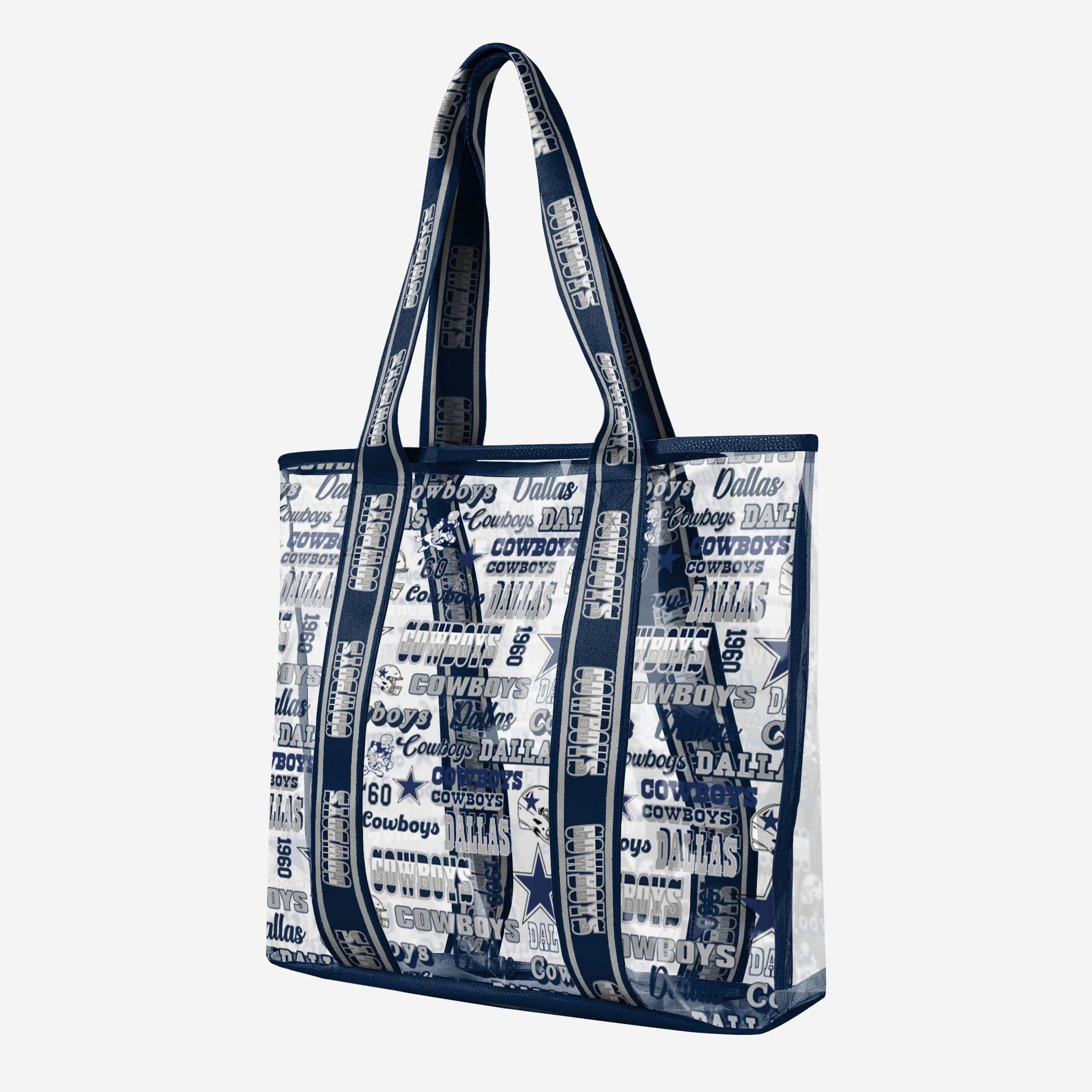 Dallas Cowboys Retro Print Clear Tote Bag: A Must - Have for Fans!