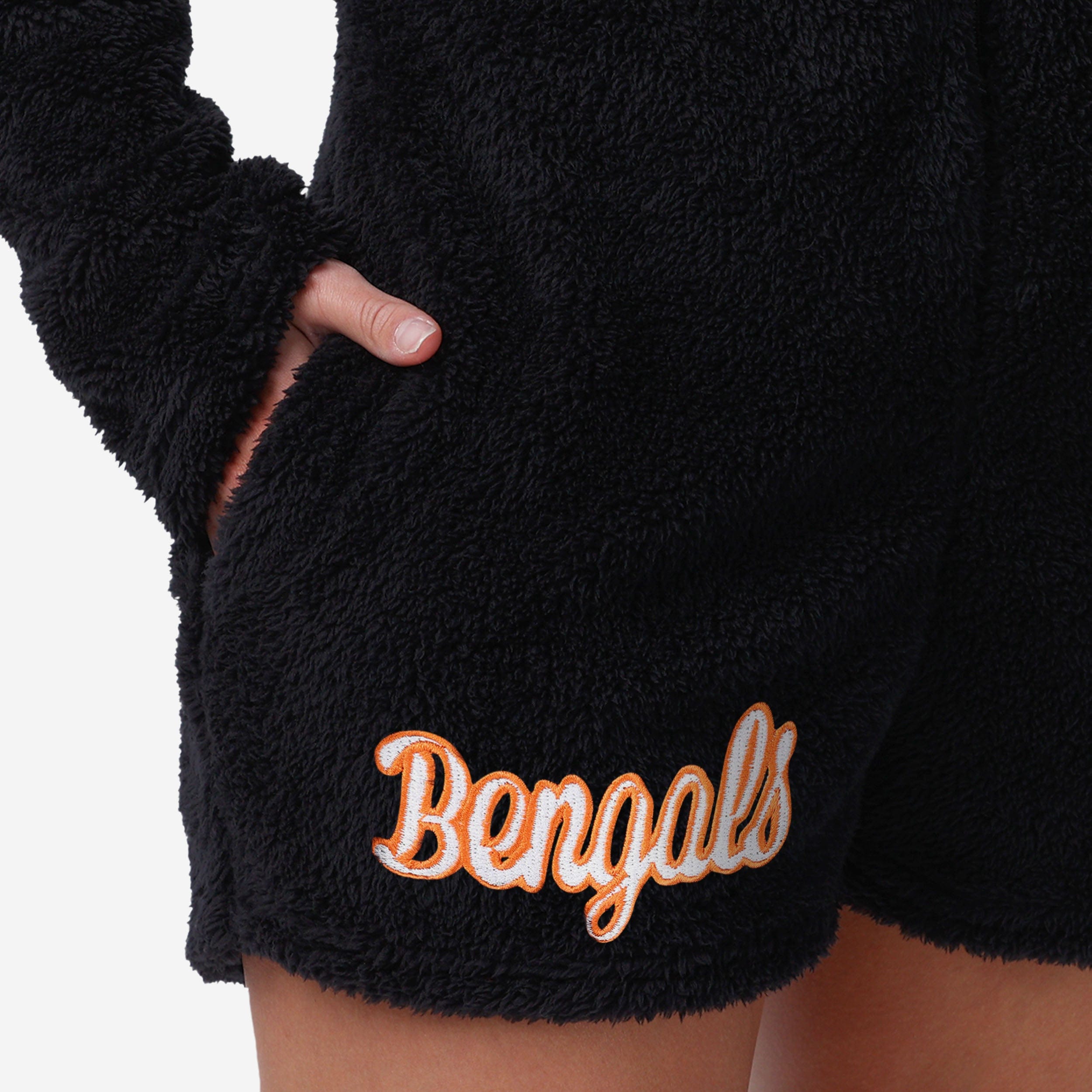 Cincinnati Bengals Women's Short Cozy Onesie Pajamas - Perfect for Lazy Days!