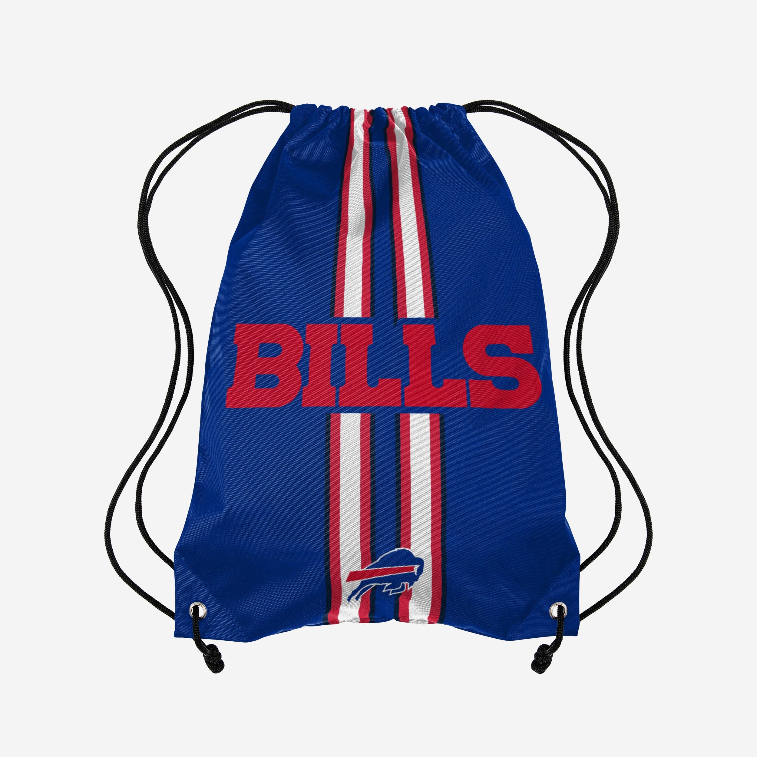 Get Hyped with the Buffalo Bills Team Stripe Wordmark Drawstring Backpack!