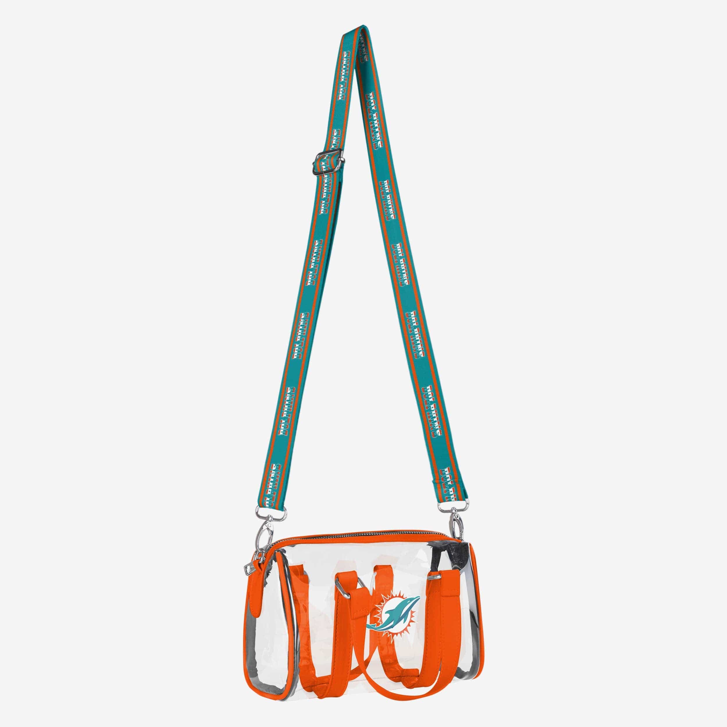 Miami Dolphins Clear Barrel Bag: Show Your Team Spirit!