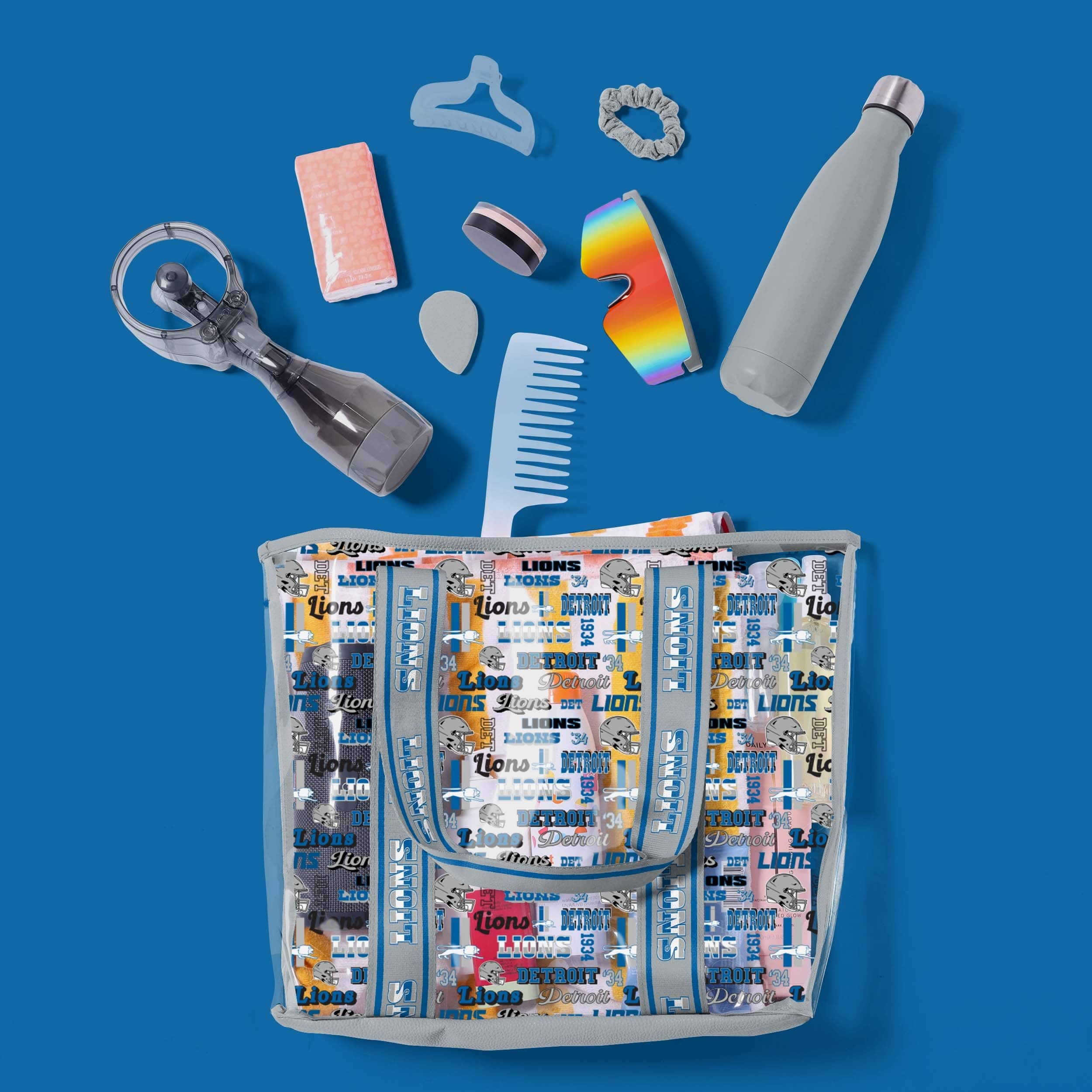 Detroit Lions Retro Print Clear Tote Bag: A Must - Have for Fans