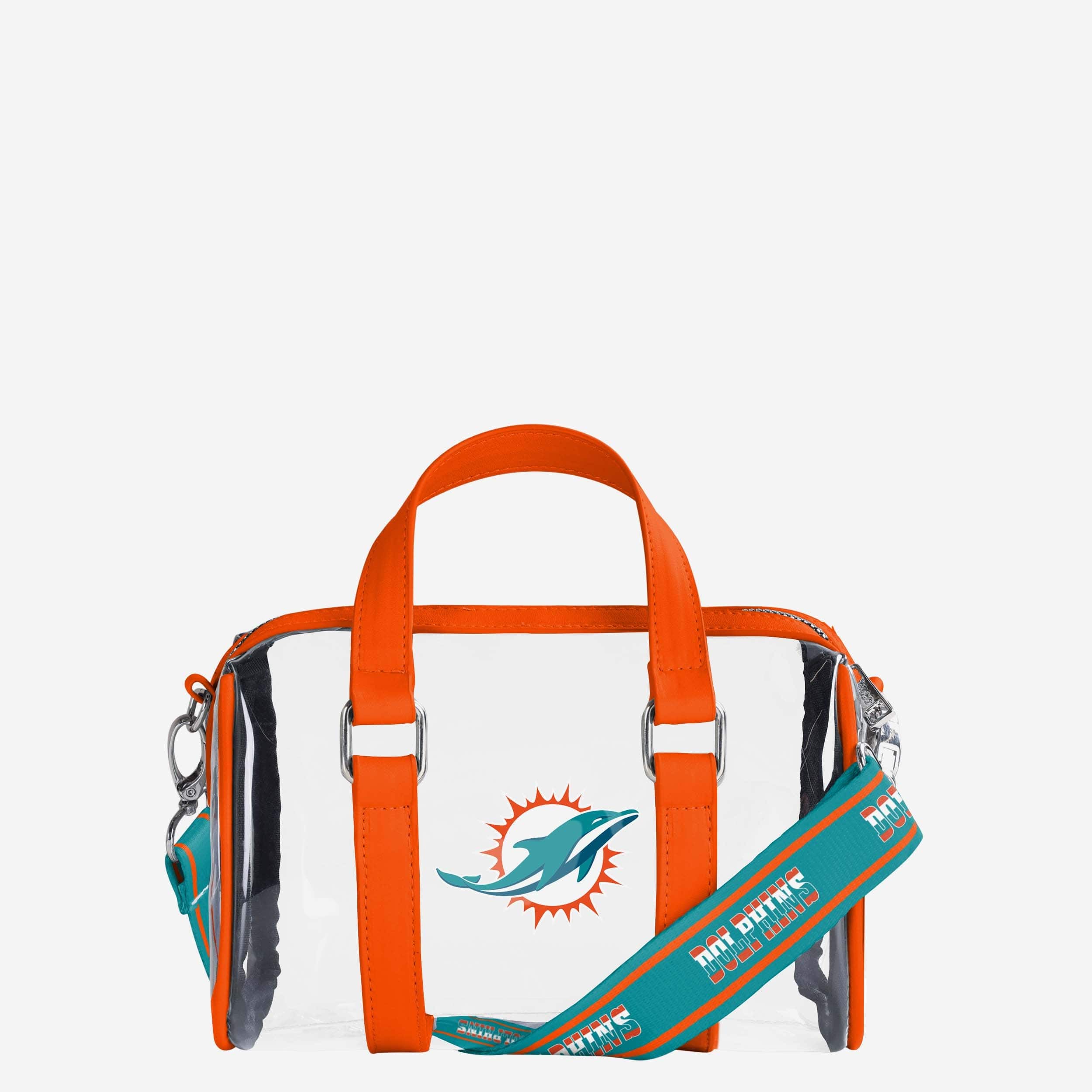 Miami Dolphins Clear Barrel Bag: Show Your Team Spirit!
