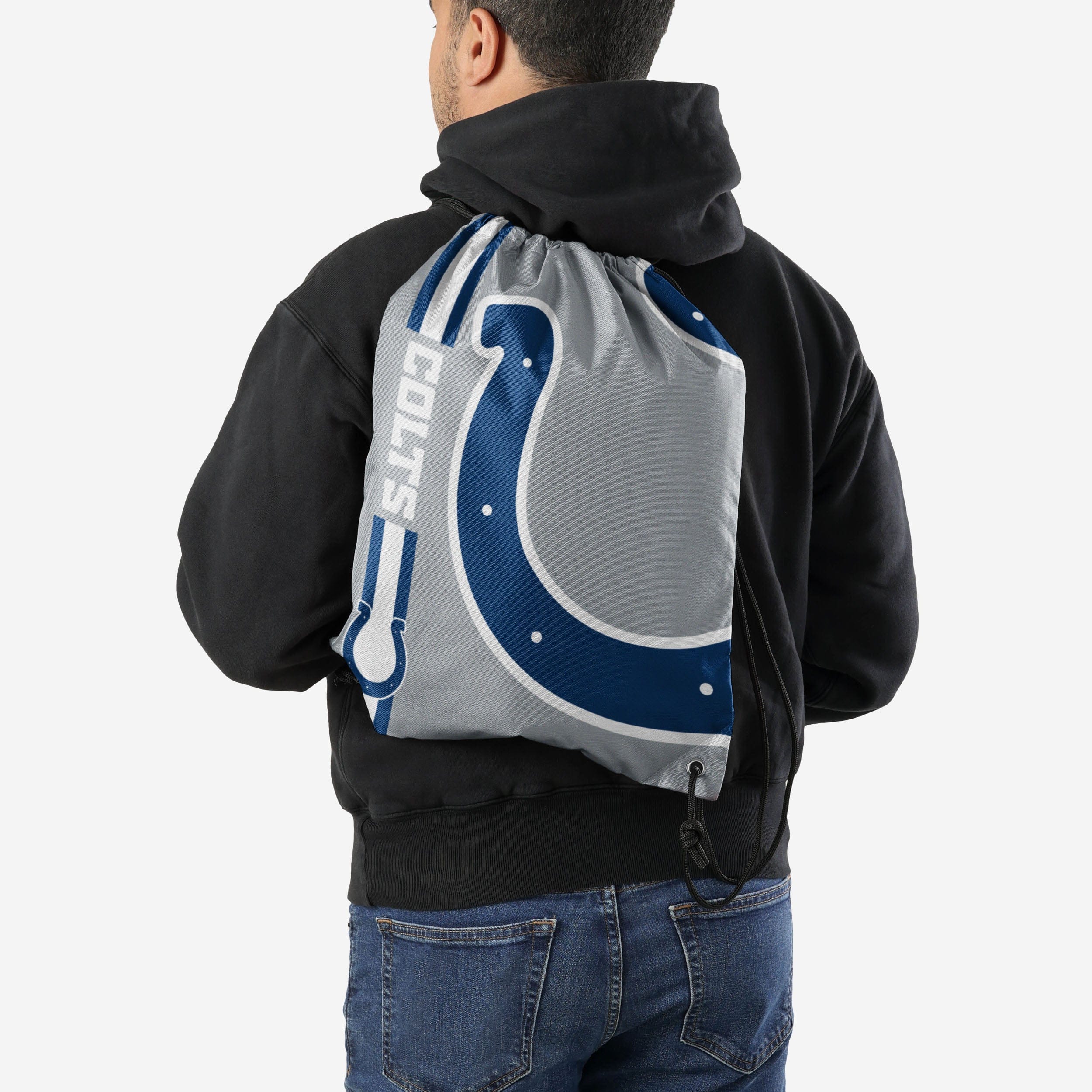Get Your Indianapolis Colts Gray Alternate Big Logo Drawstring Backpack Now!