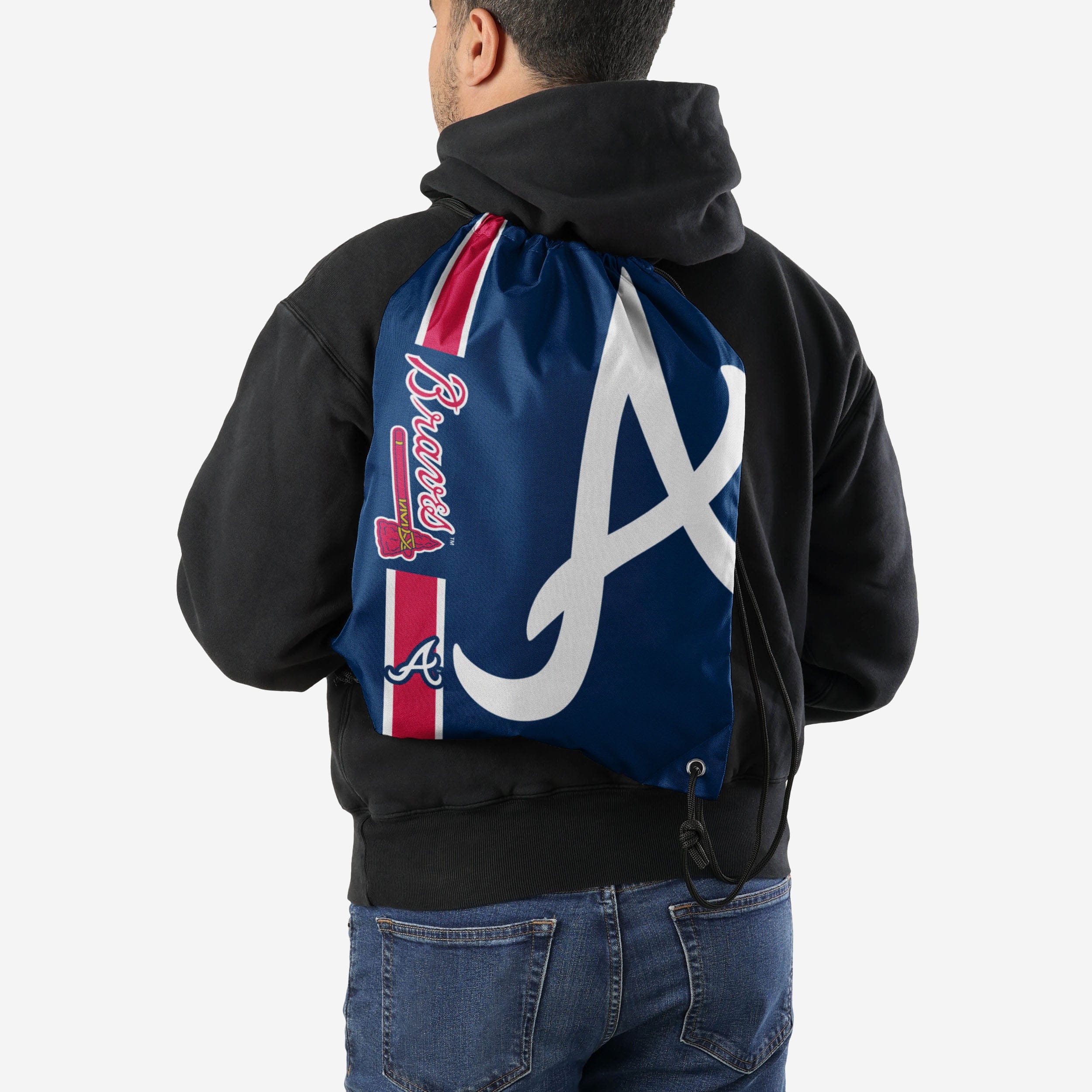 Atlanta Braves Big Logo Drawstring Backpack - Show Your Team Spirit!