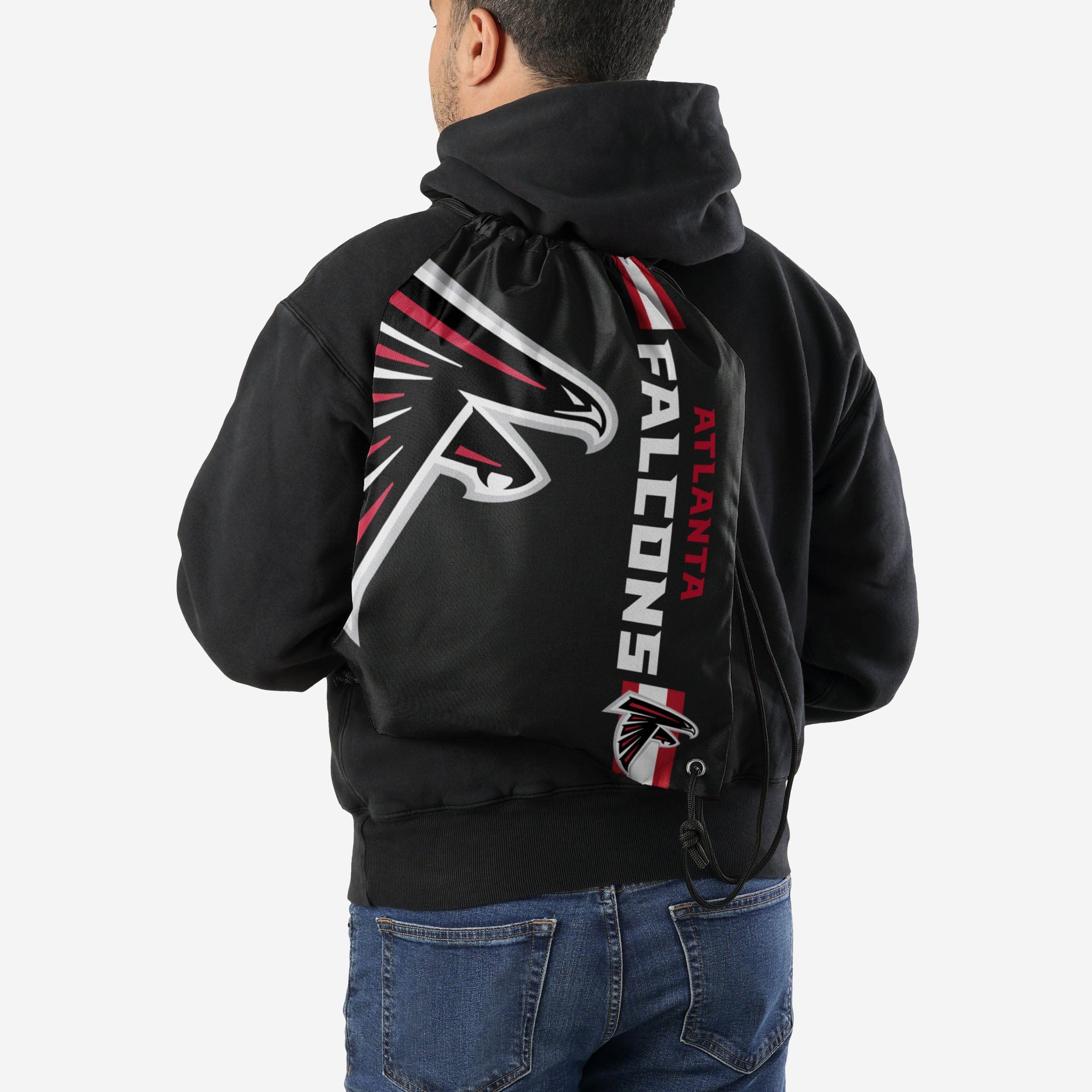 Atlanta Falcons Black Alternate Big Logo Drawstring Backpack - Show Your Team Pride!