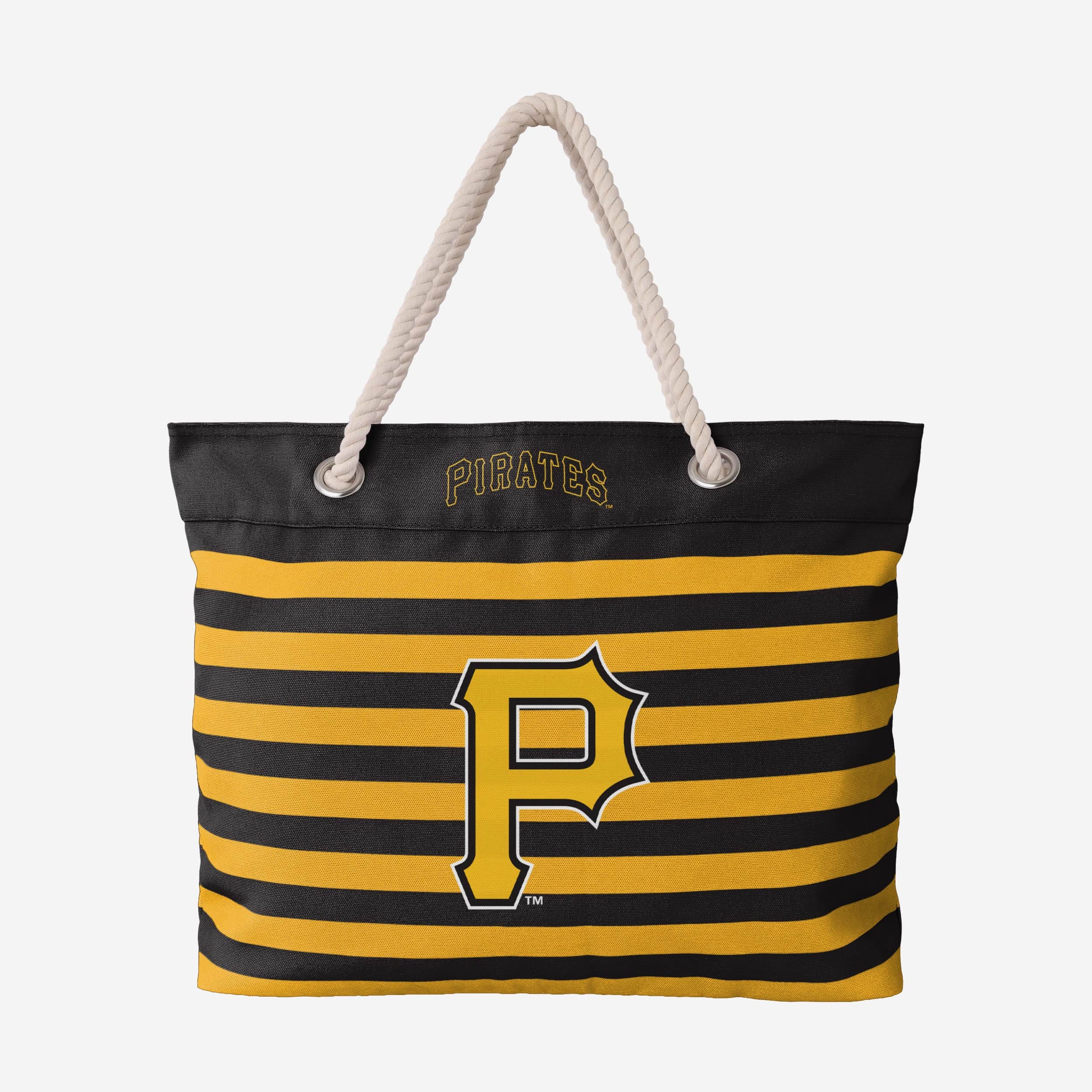 Show Your Pirates Pride with the Pittsburgh Pirates Nautical Stripe Tote Bag