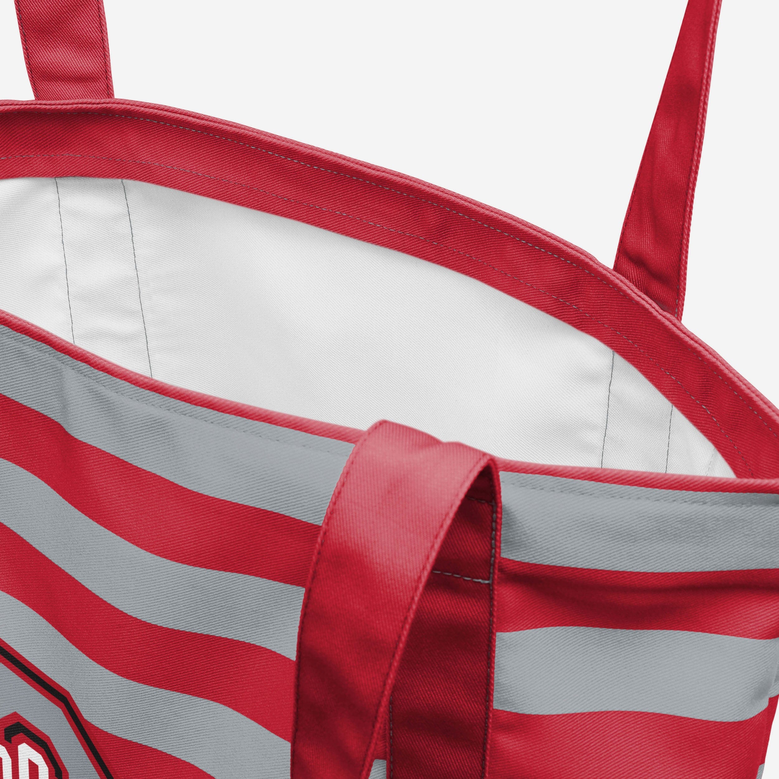 Ohio State Buckeyes Stripe Canvas Tote Bag - Show Your Fandom!