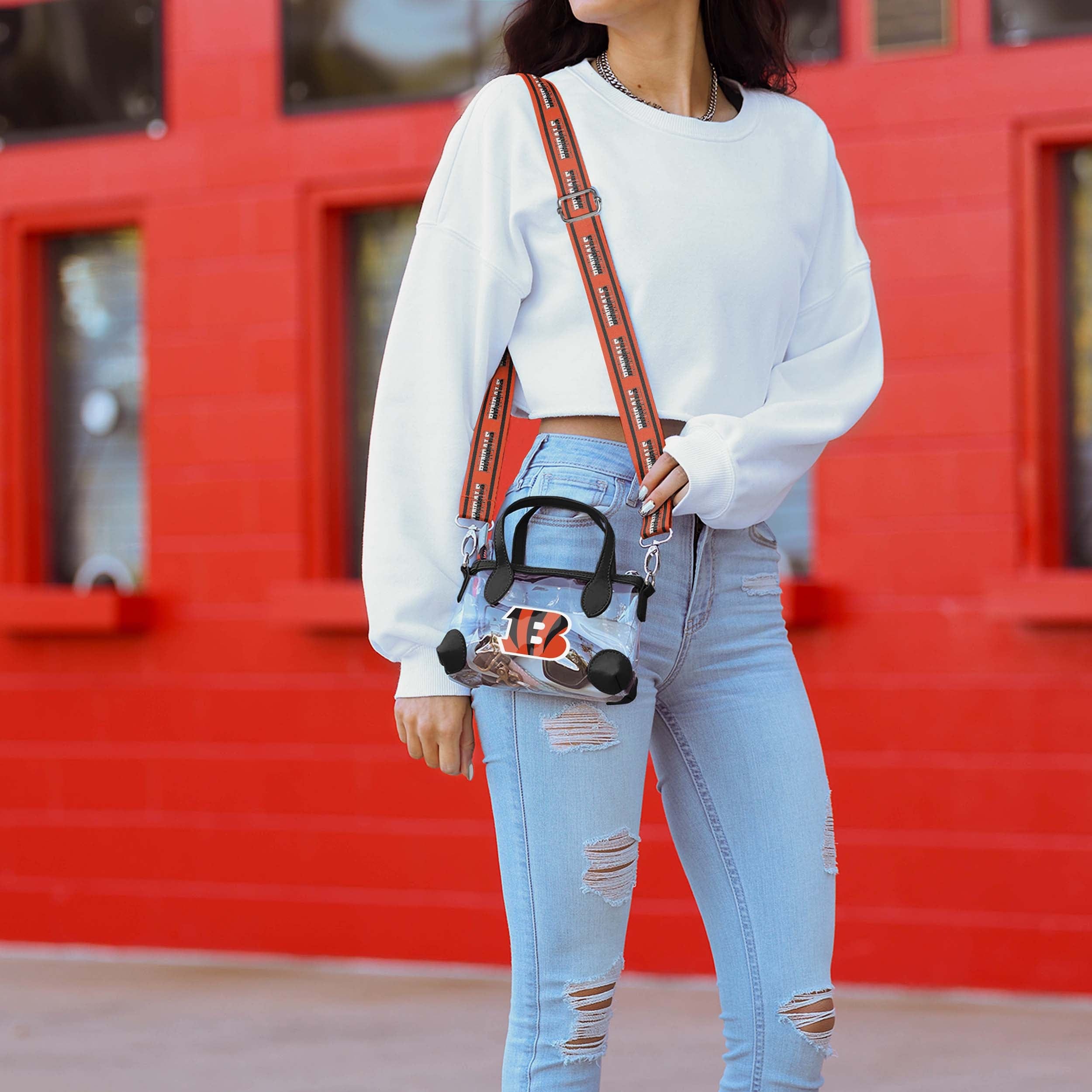 Cincinnati Bengals Big Logo Clear Mini Crossbody Purse - Show Your Fandom!