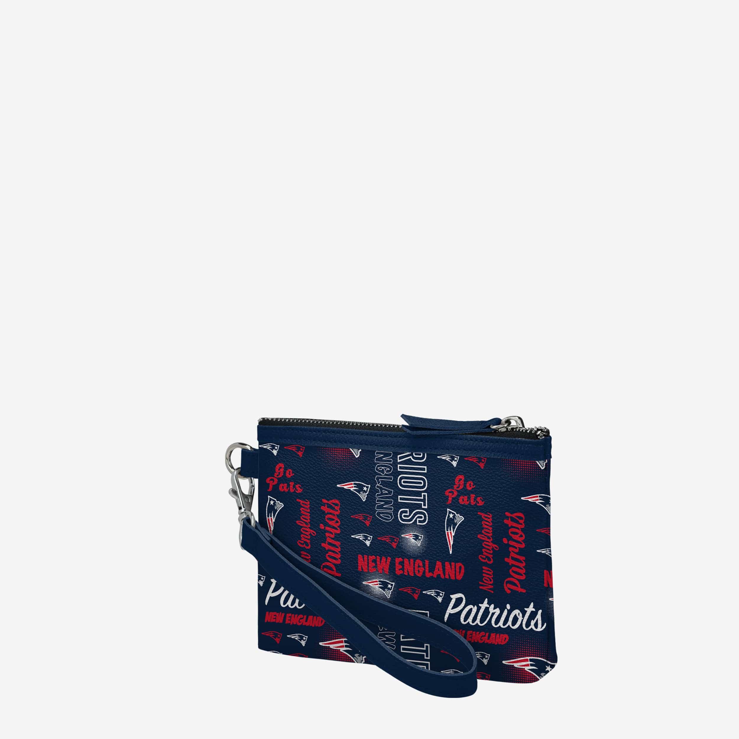 New England Patriots Spirited Style Repeat Logo Wristlet - A Must - Have for Fans!