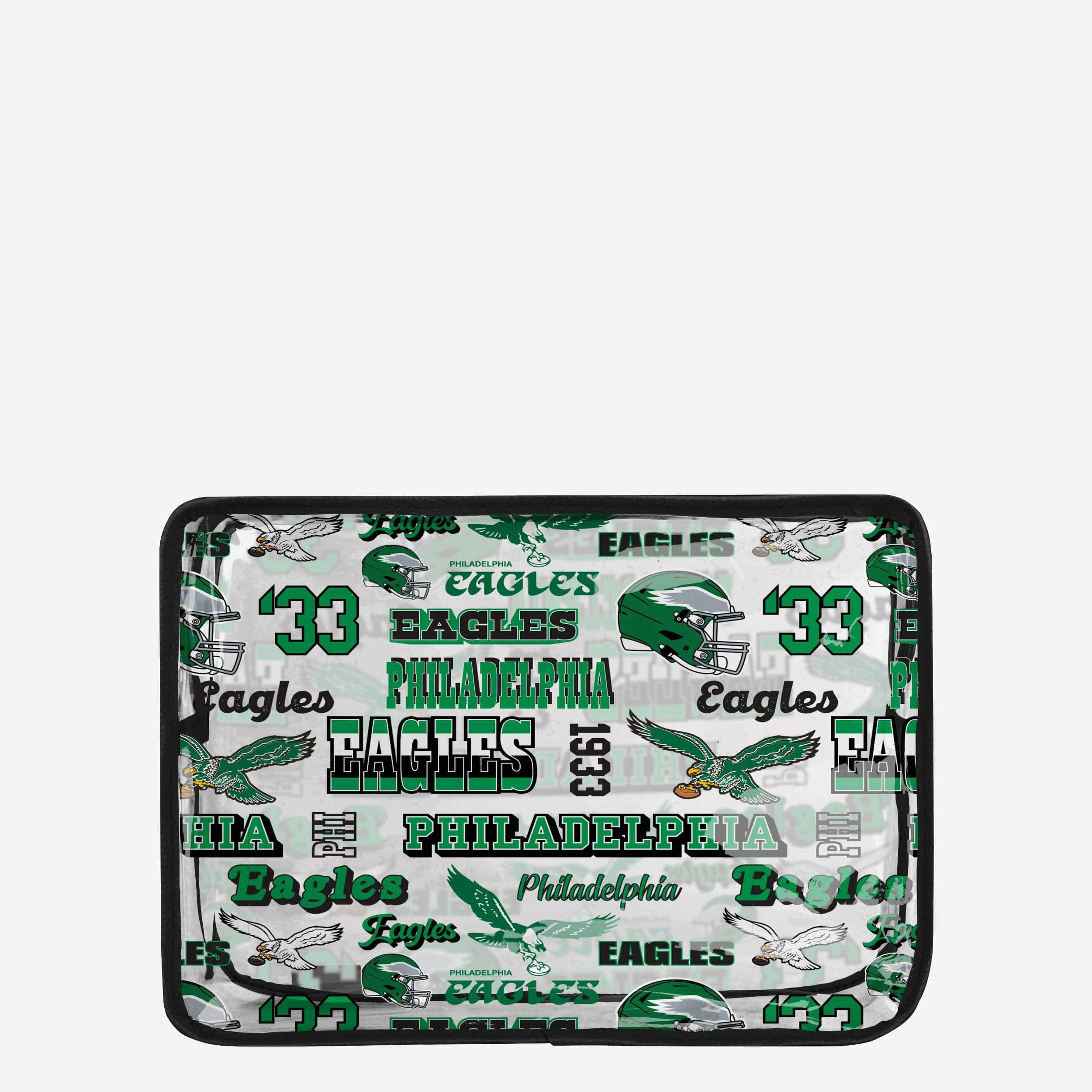 Philadelphia Eagles Retro Print Clear Cosmetic Bag: Show Your Team Spirit!