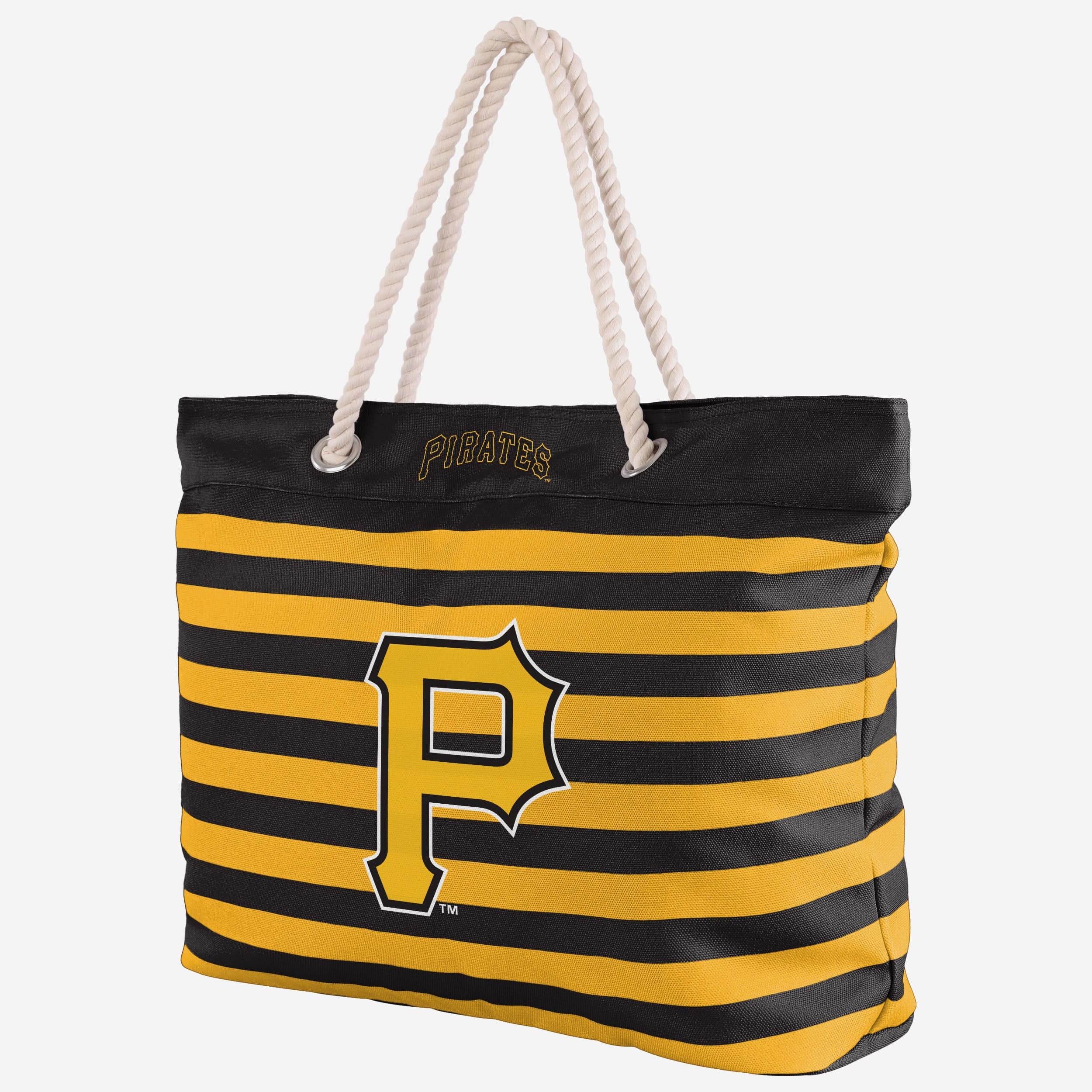 Show Your Pirates Pride with the Pittsburgh Pirates Nautical Stripe Tote Bag