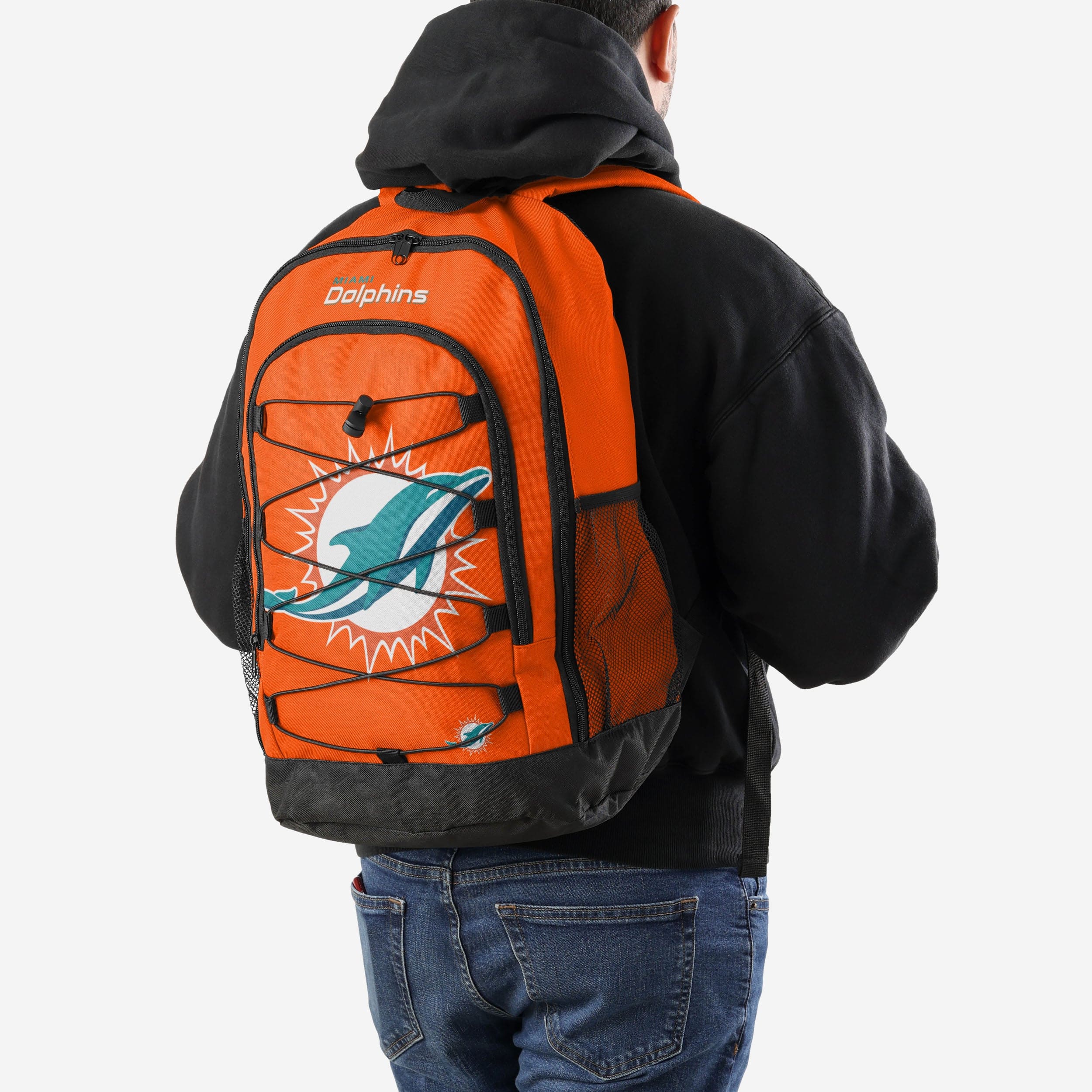 Miami Dolphins Big Logo Bungee Backpack - Your Ultimate Team Spirit Carrier