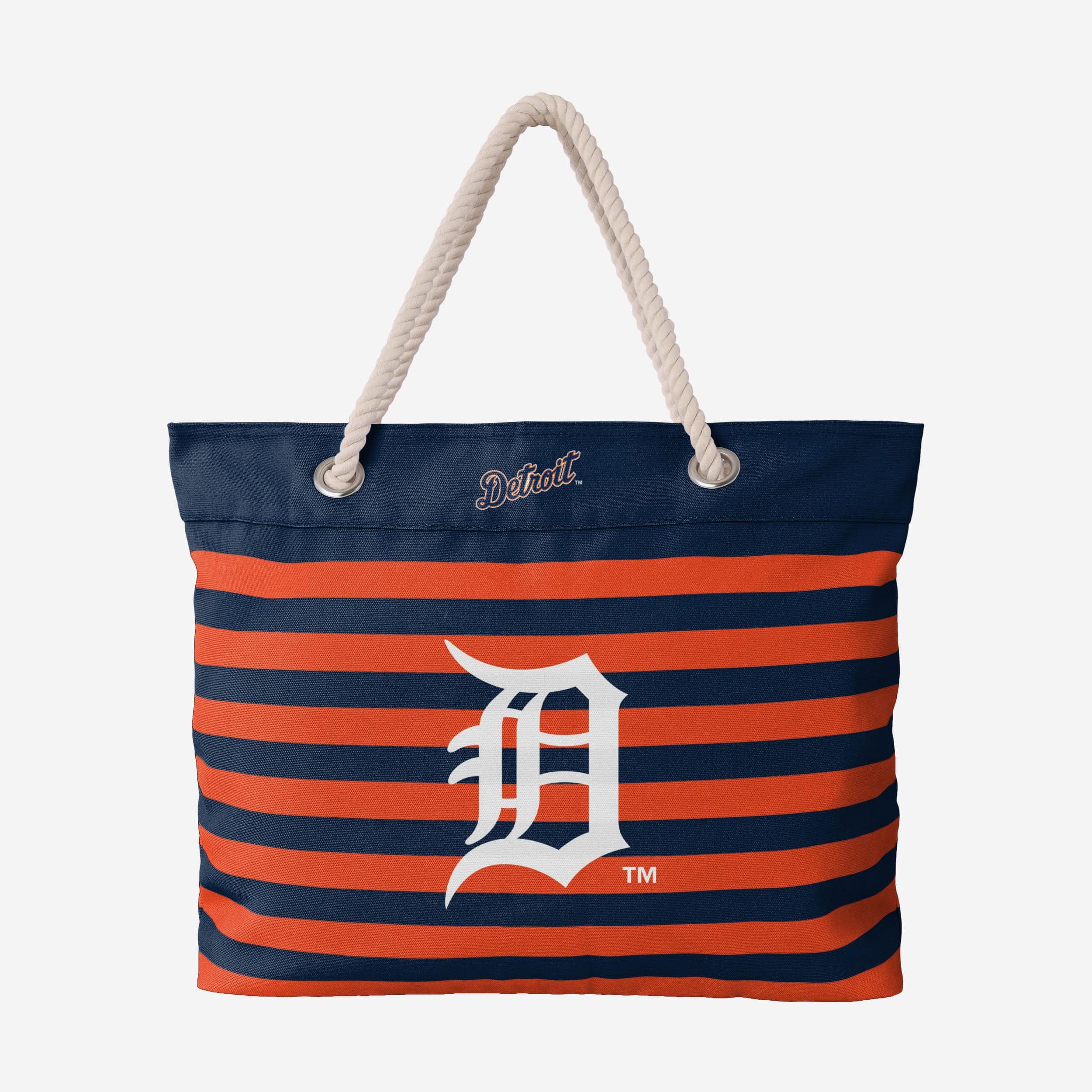 Detroit Tigers Nautical Stripe Tote Bag - Show Your Team Spirit!