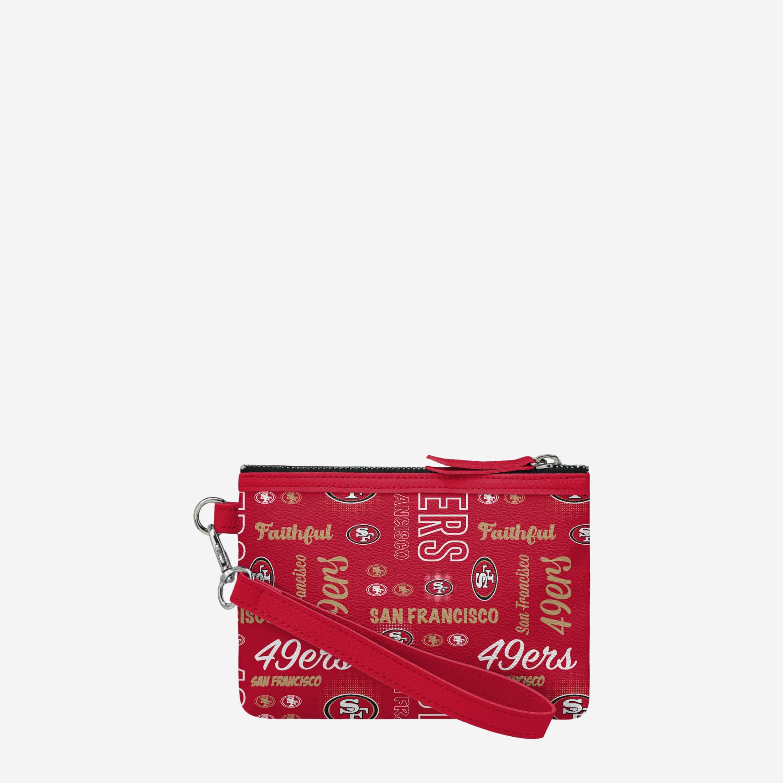 San Francisco 49ers Spirited Wristlet with Repeat Logo - Must - Have for Fans!