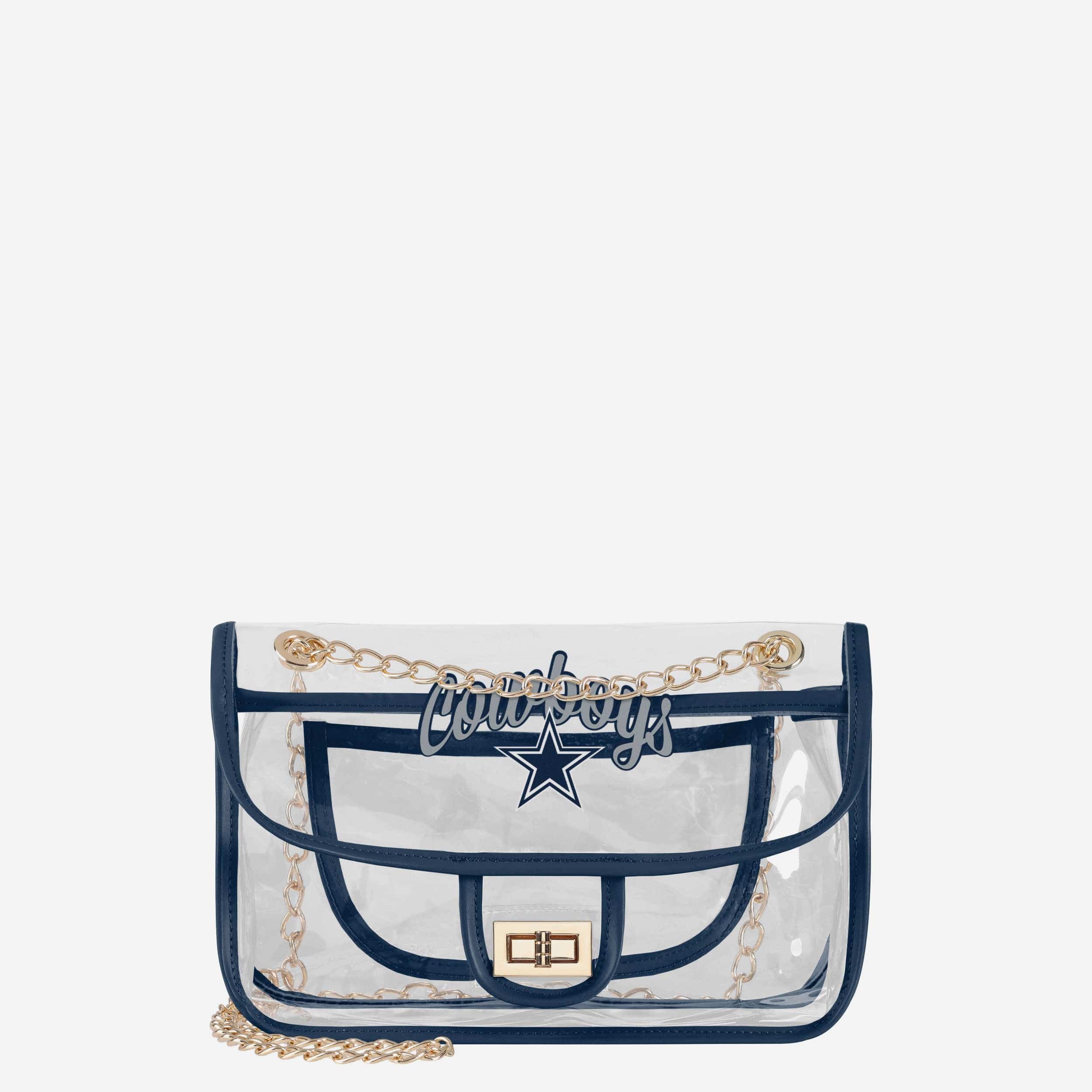Glamorous Dallas Cowboys Clear Crossbody Chain Bag