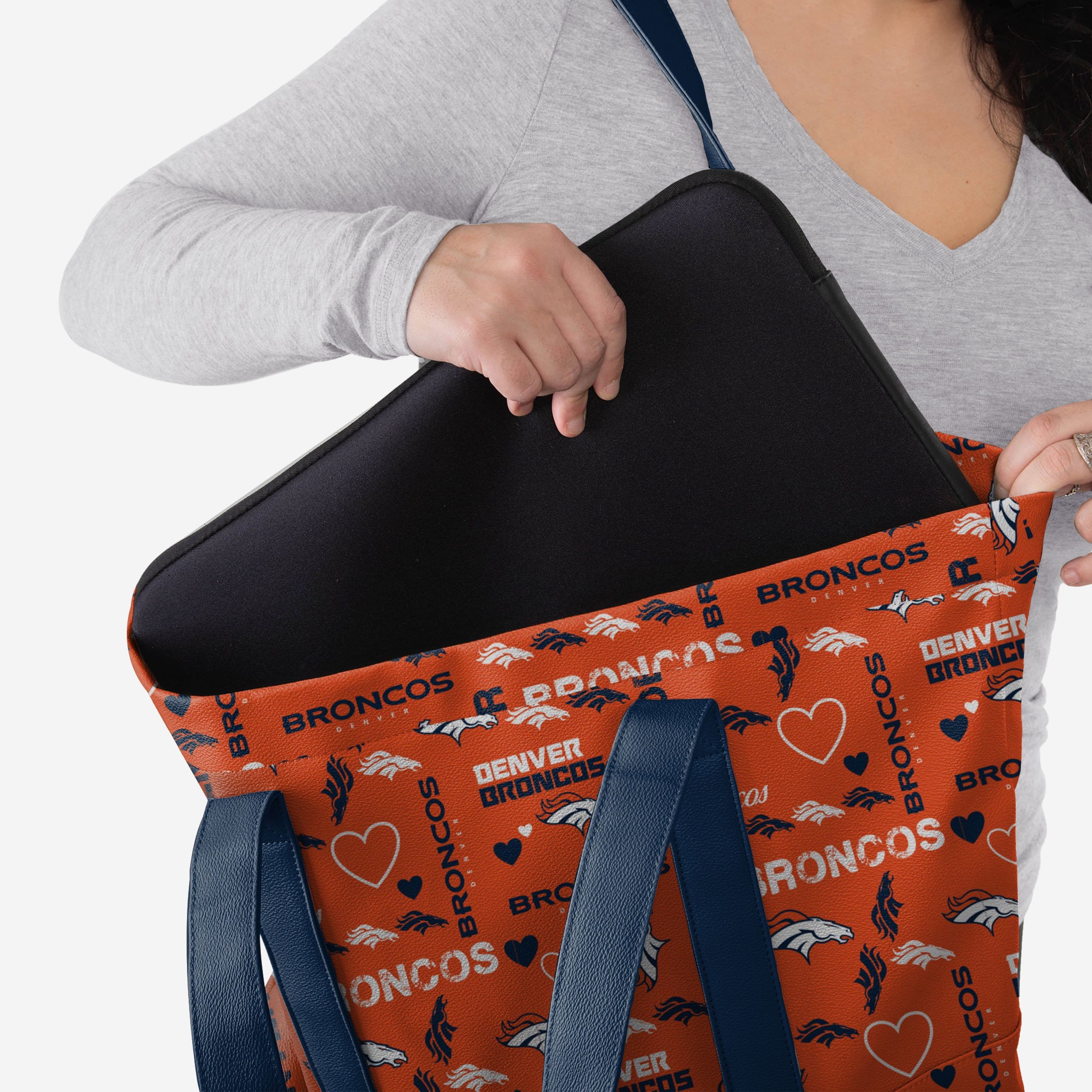 Denver Broncos Logo Love Tote Bag - Show Your Fandom!