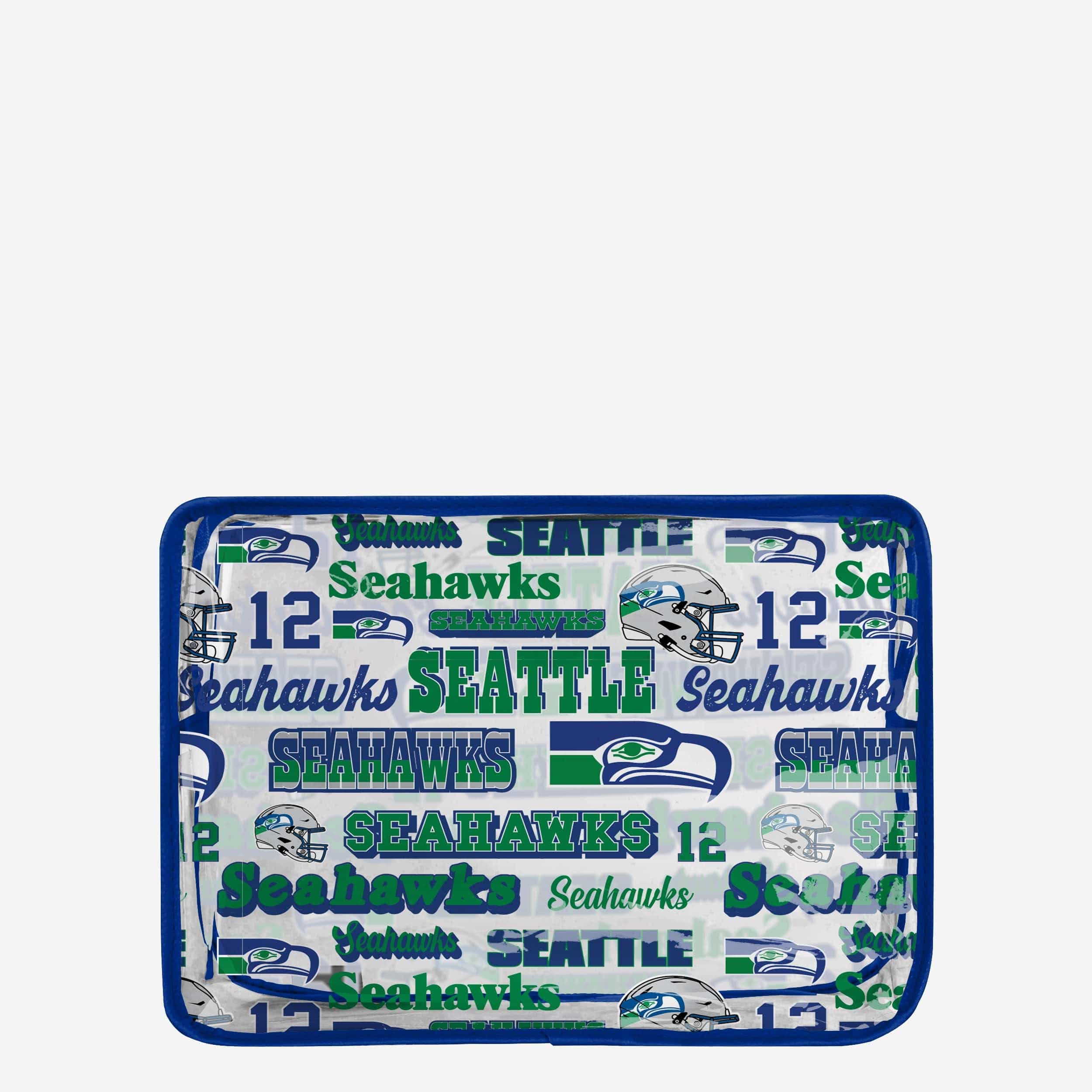Seattle Seahawks Retro Print Clear Cosmetic Bag: Show Your Fandom!