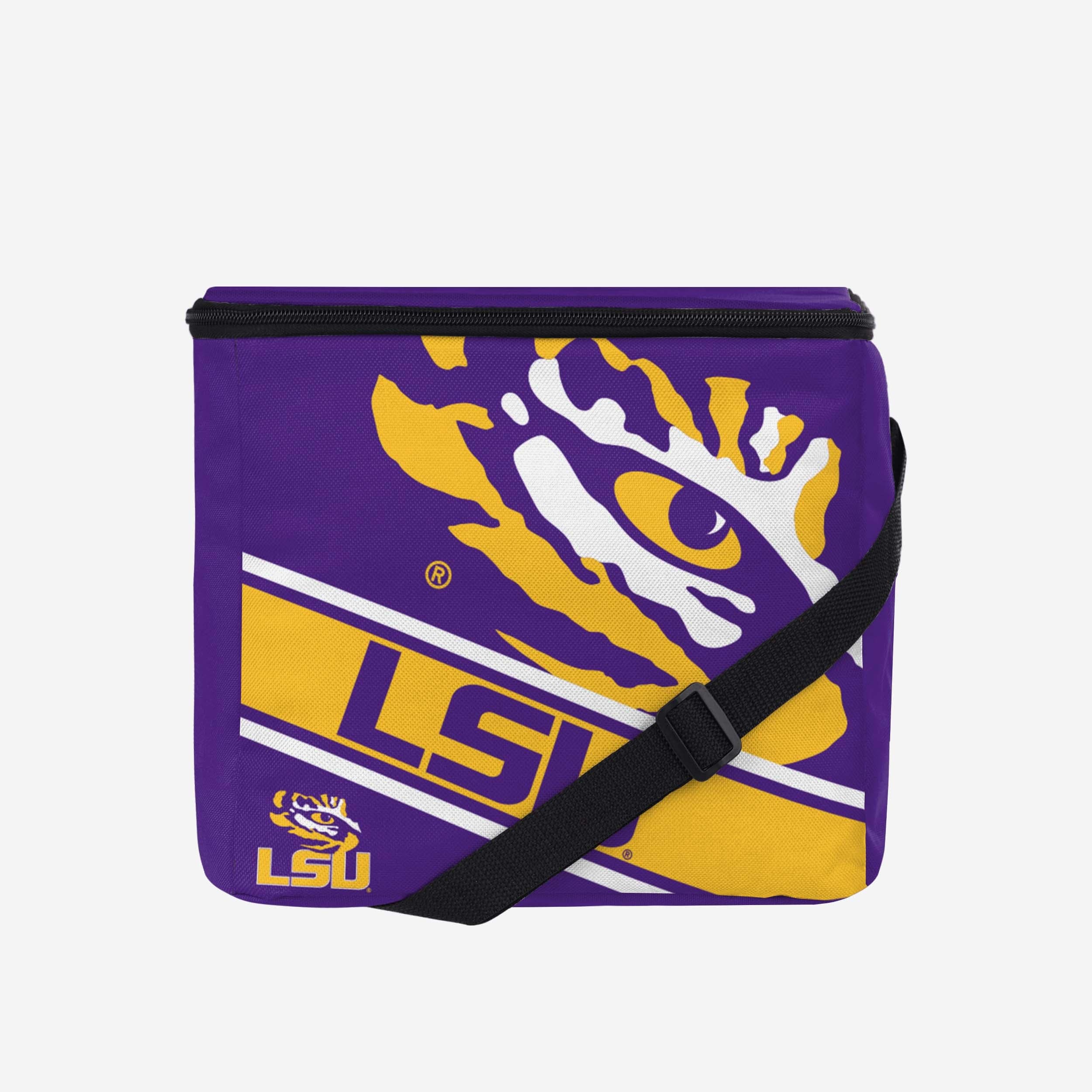 LSU Tigers 12-Pack Big Logo Stripe Cooler - Keep Drinks Chilled All Season!