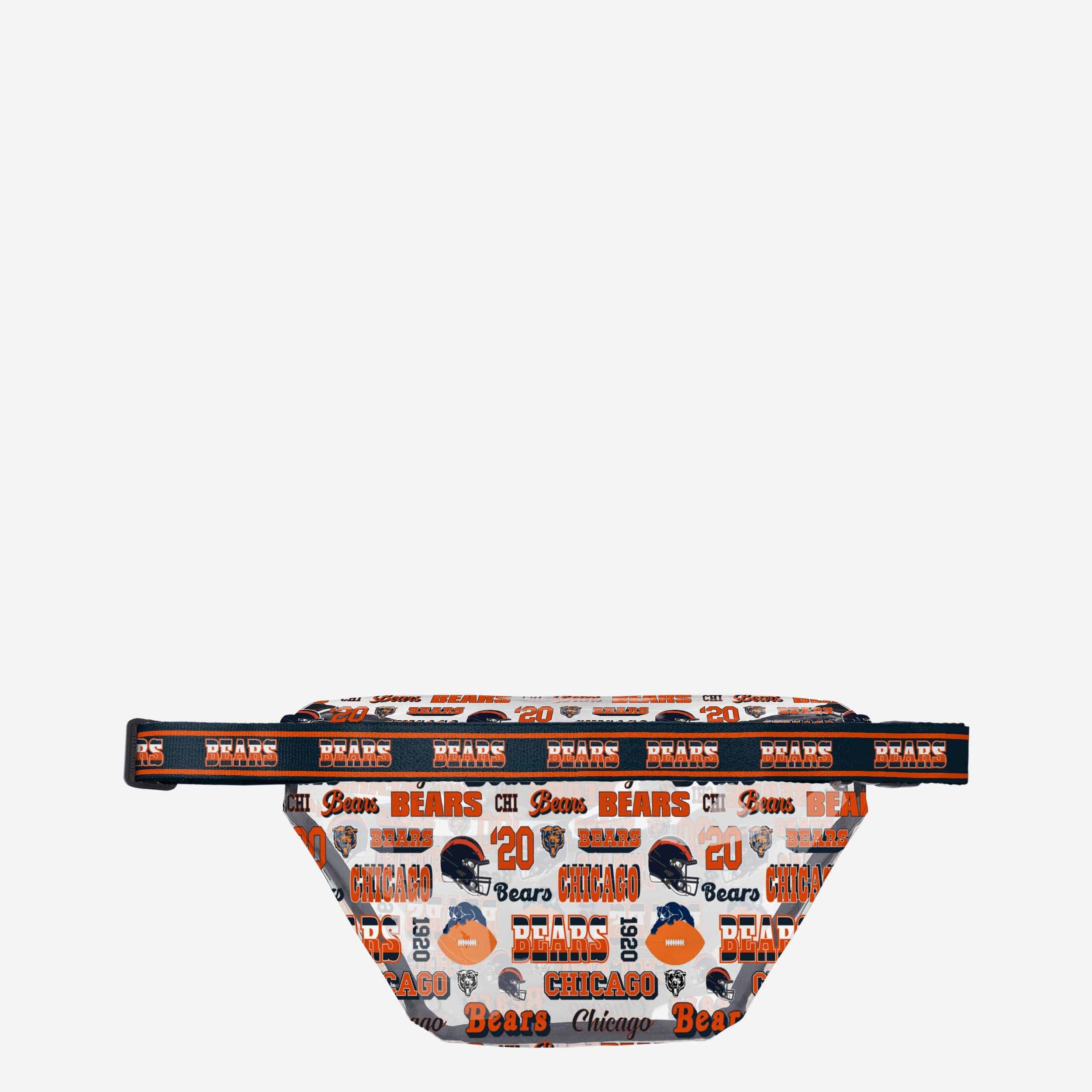 Chicago Bears Retro Repeat Print Clear Fanny Pack - A Must - Have for Fans