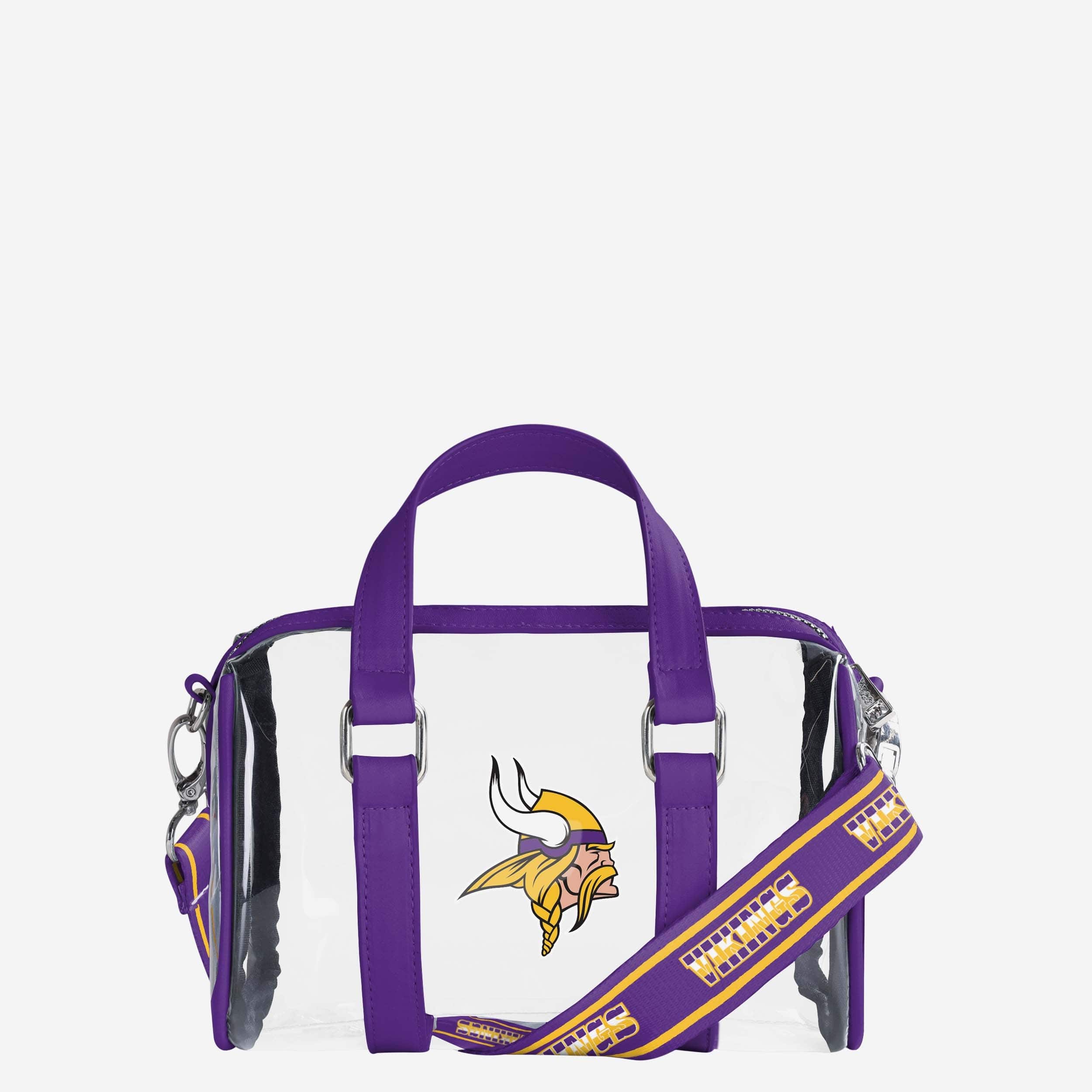 Minnesota Vikings Clear Barrel Bag - Show Your Team Spirit!