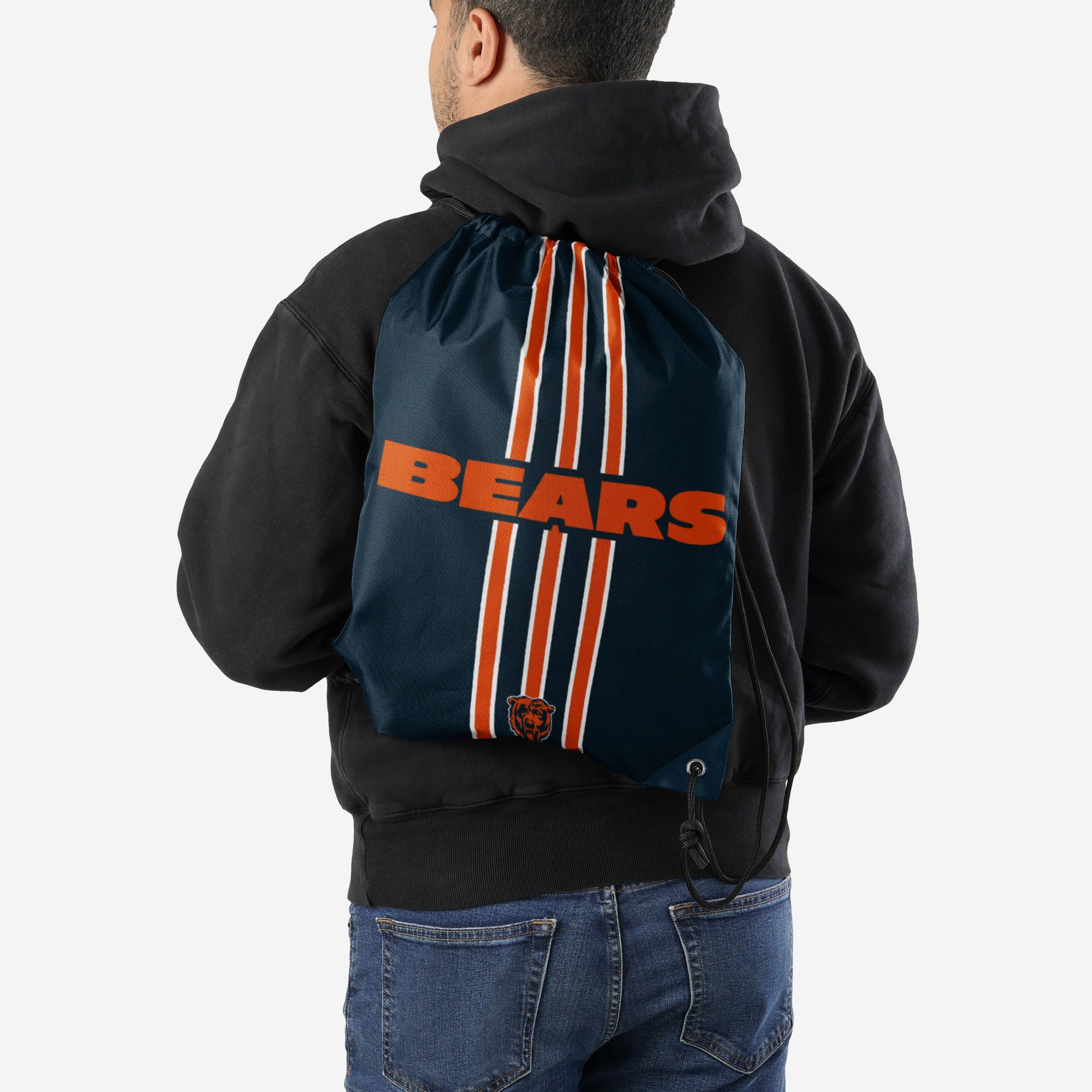 Get Hyped! Chicago Bears Team Stripe Wordmark Drawstring Backpack