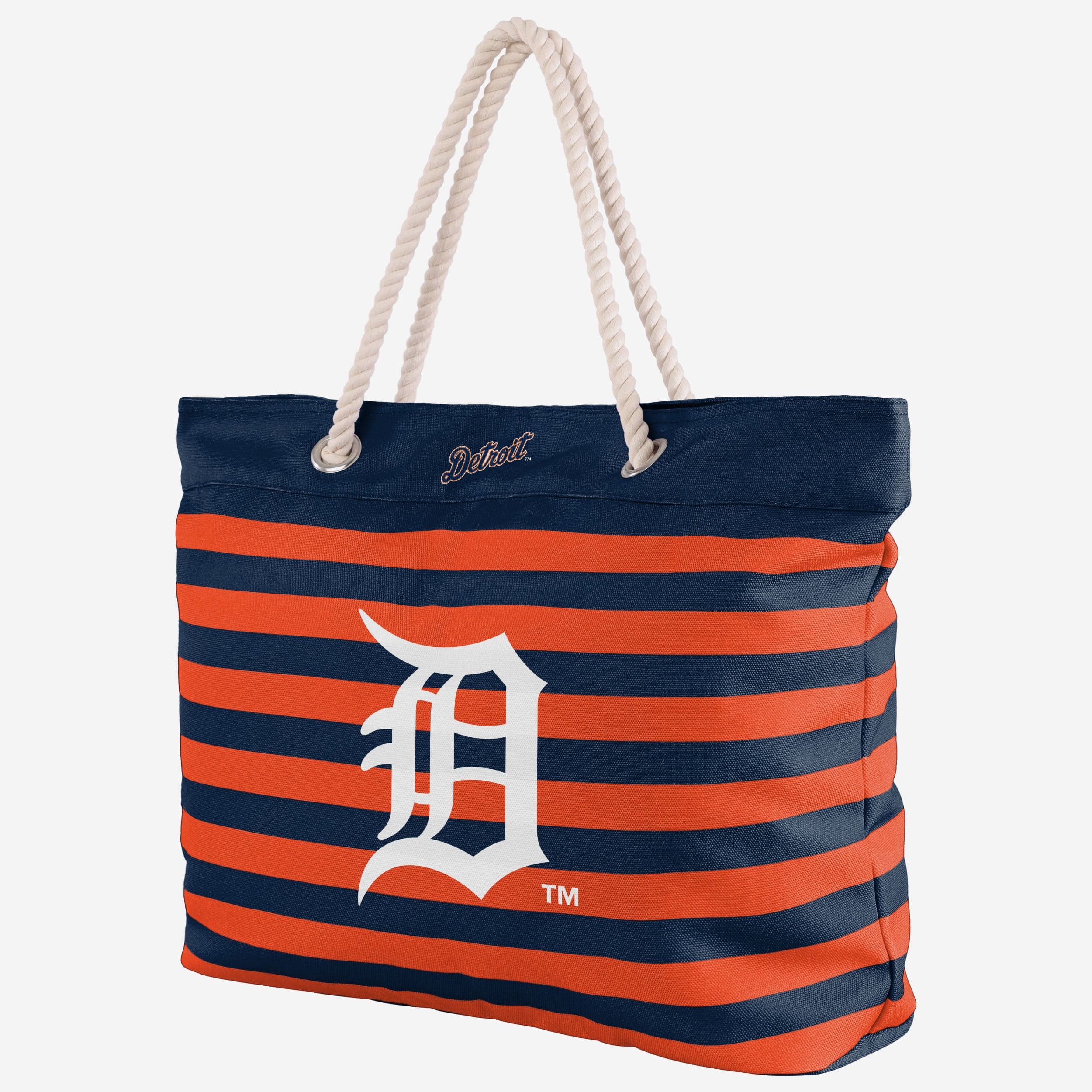 Detroit Tigers Nautical Stripe Tote Bag - Show Your Team Spirit!