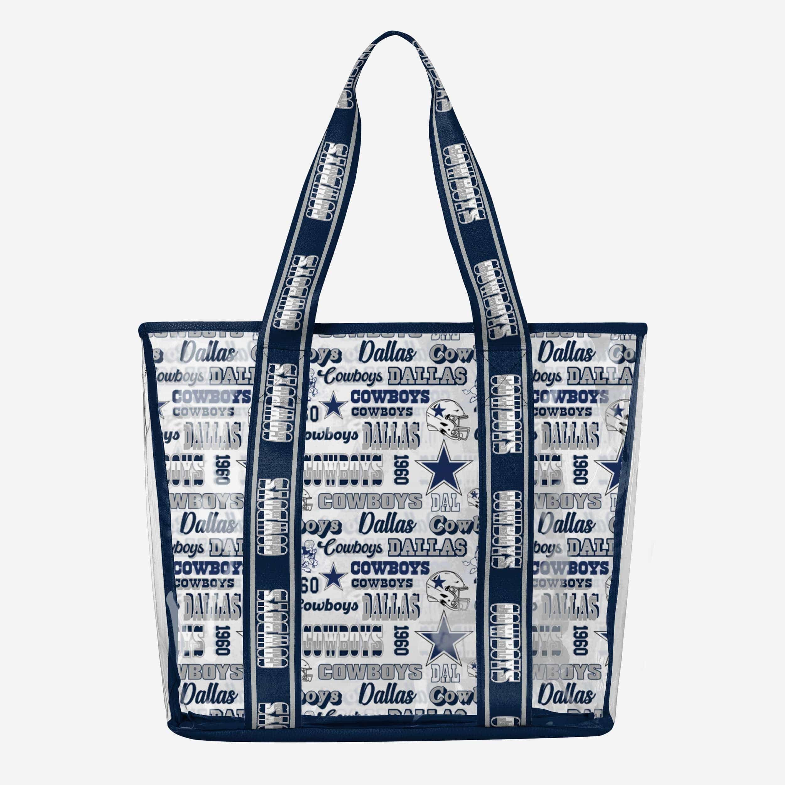 Dallas Cowboys Retro Print Clear Tote Bag: A Must - Have for Fans!