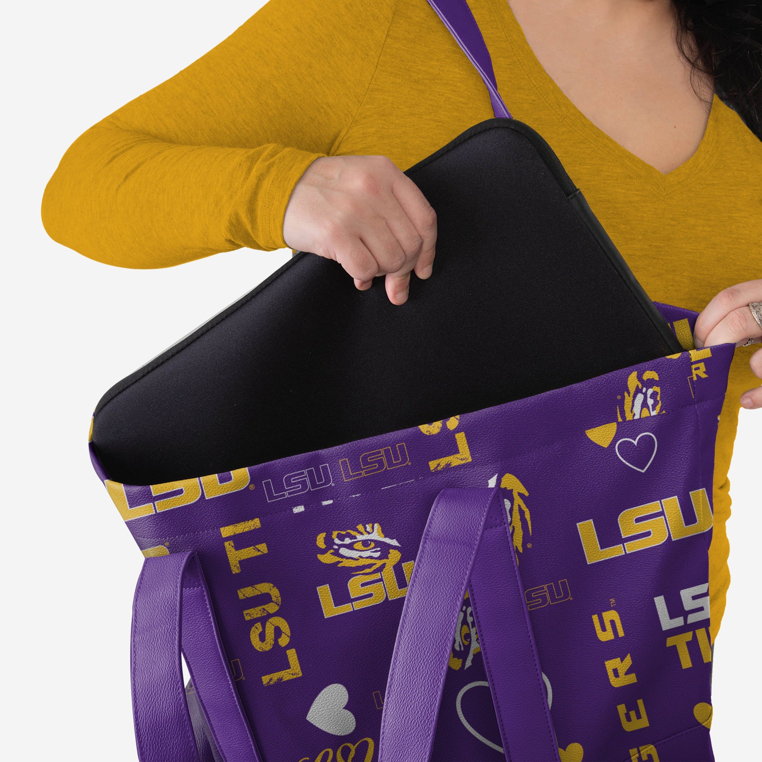 LSU Tigers Logo Love Tote Bag - Show Your Fandom!