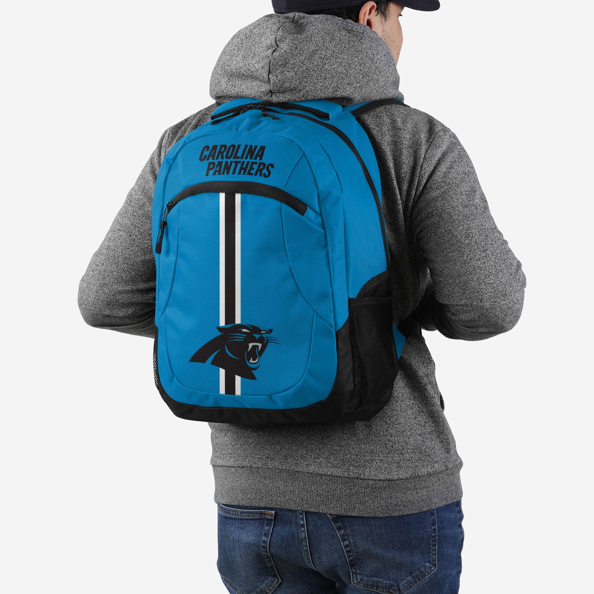 Carolina Panthers Blue Alternate Color Action Backpack - Be the Game Day Star!