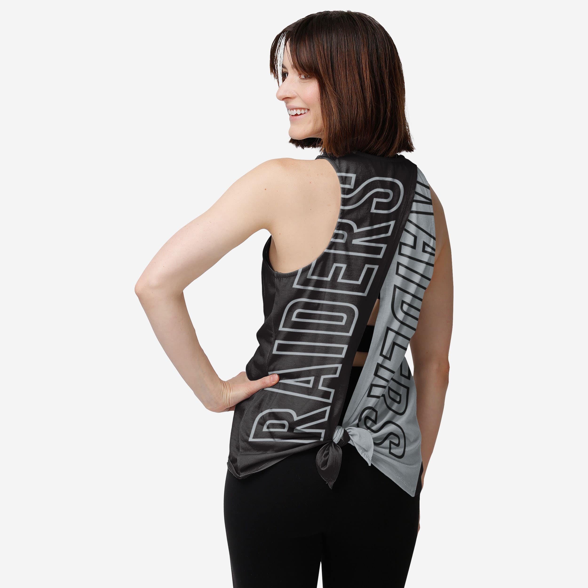 Gorgeous Las Vegas Raiders Women's Tie-Breaker Sleeveless Top