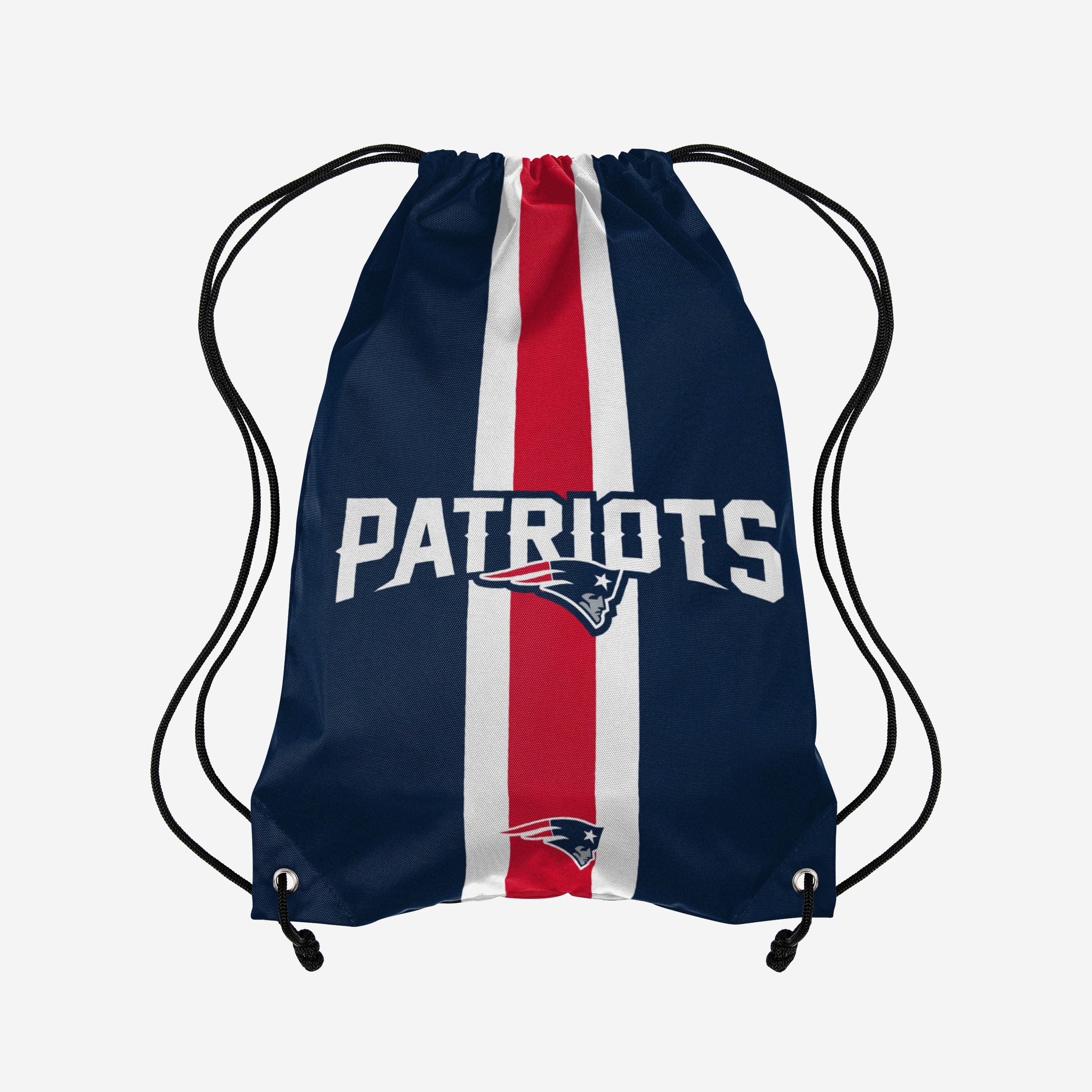 New England Patriots Team Stripe Wordmark Drawstring Backpack - The Ultimate Fan Gear