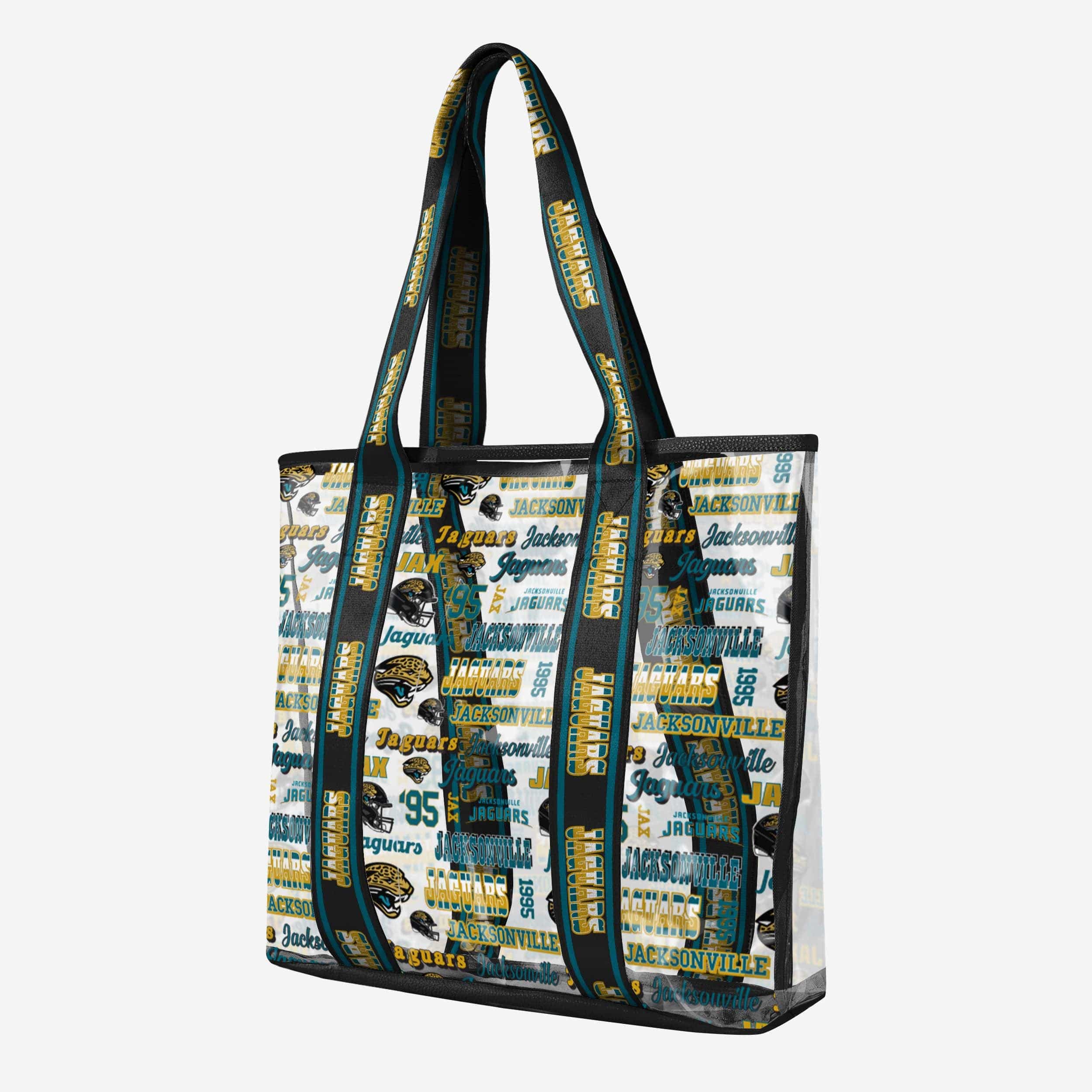 Jacksonville Jaguars Retro Print Clear Tote Bag - Show Your Fandom!