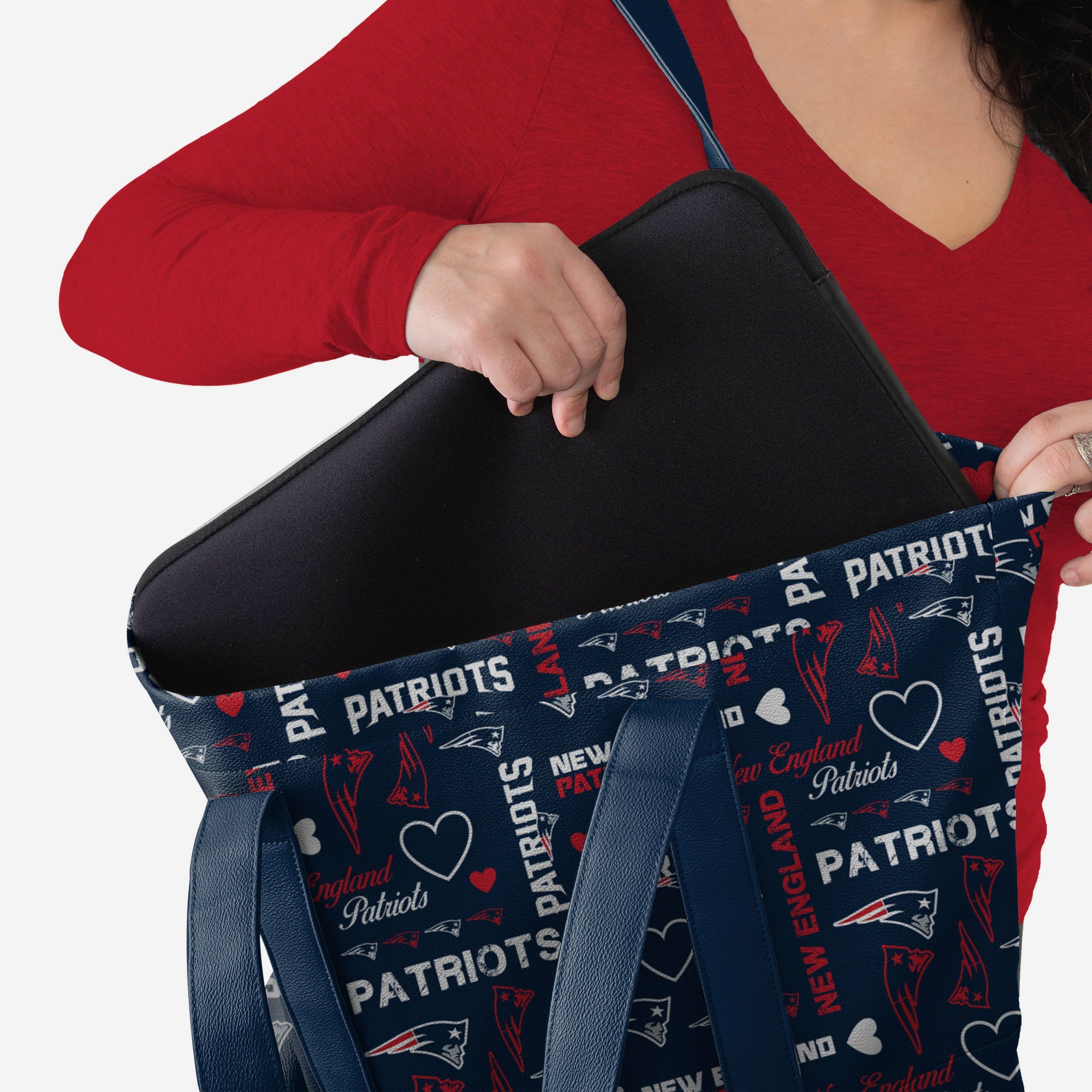 New England Patriots Logo Love Tote Bag - Show Your Fandom!