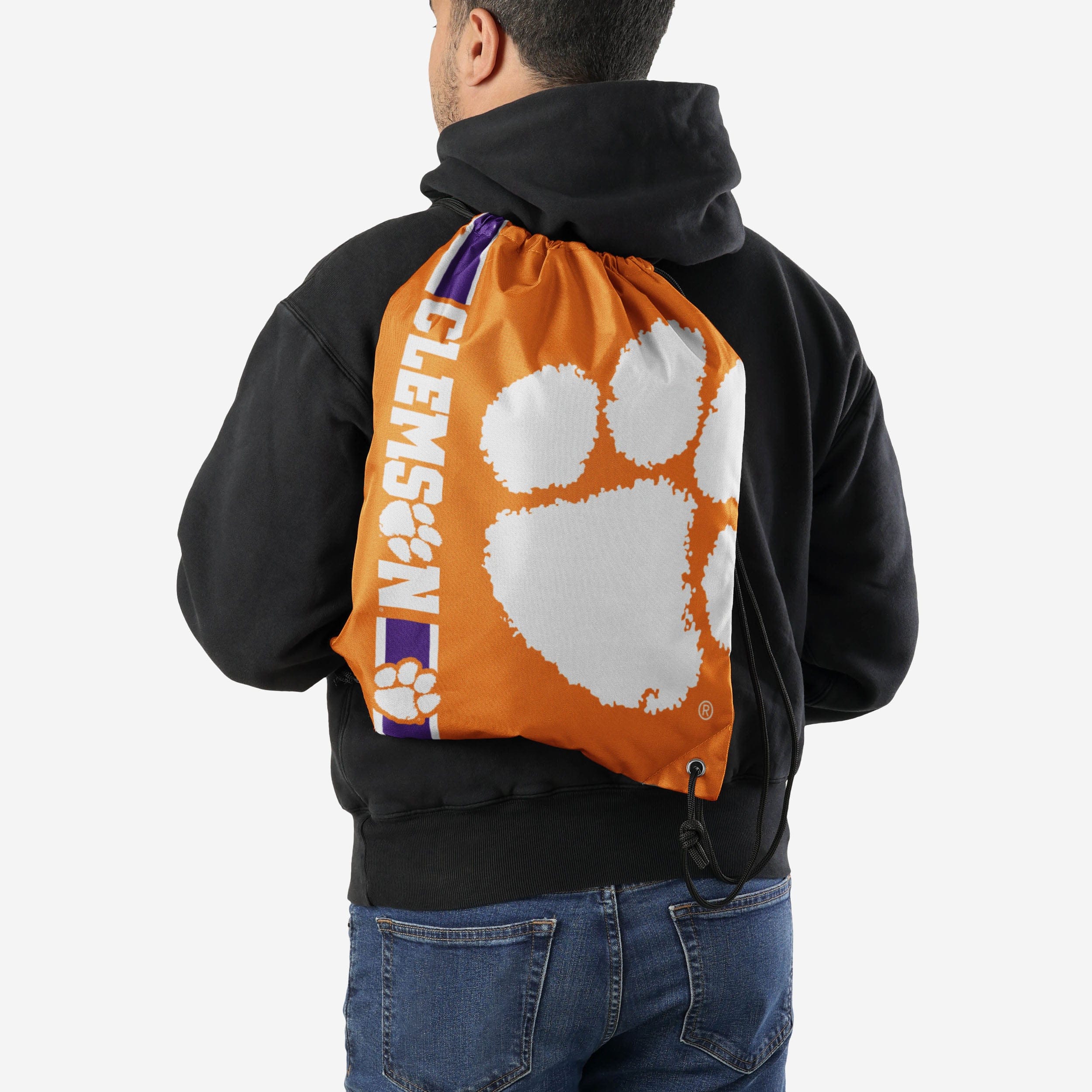 Clemson Tigers Big Logo Drawstring Backpack - Show Your Team Spirit!