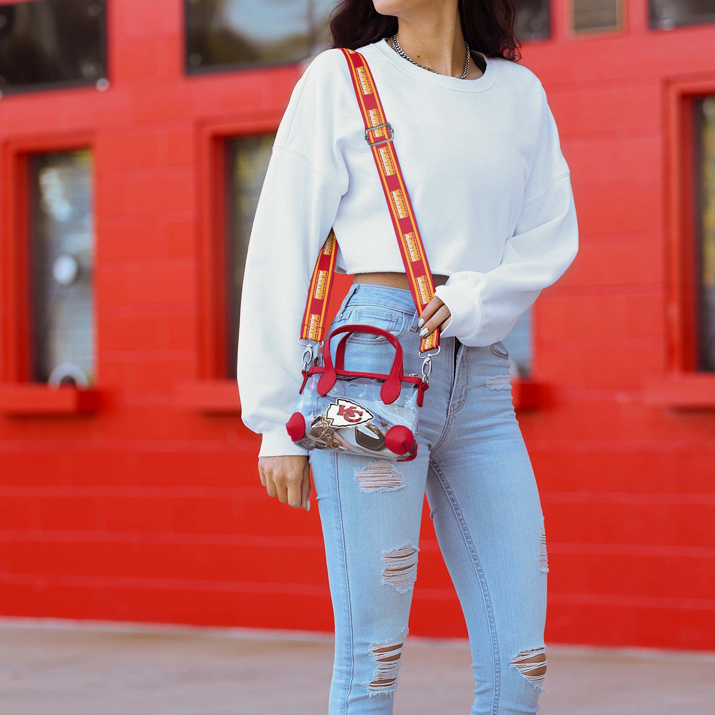 Kansas City Chiefs Stunning Big Logo Clear Crossbody Mini Purse