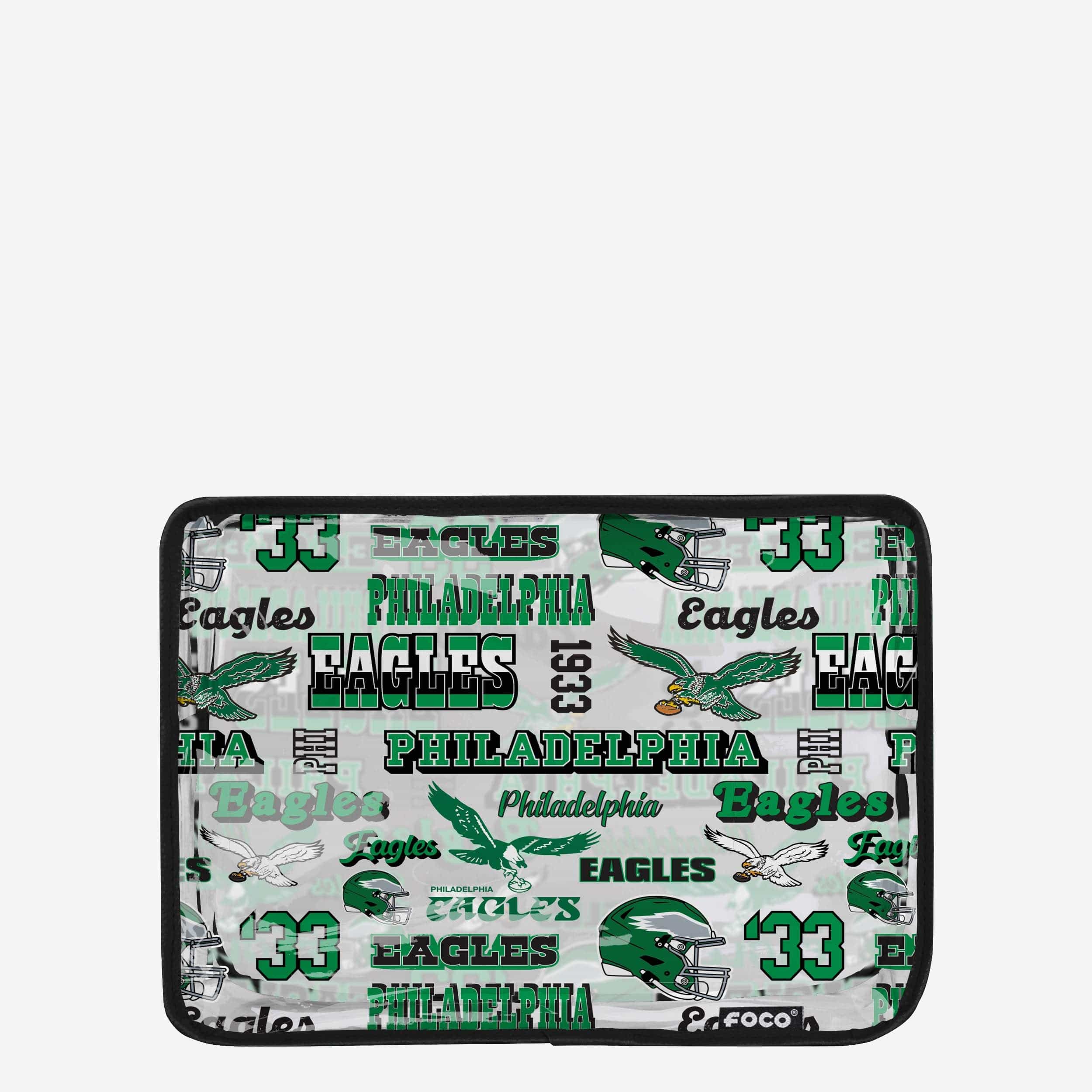 Philadelphia Eagles Retro Print Clear Cosmetic Bag: Show Your Team Spirit!